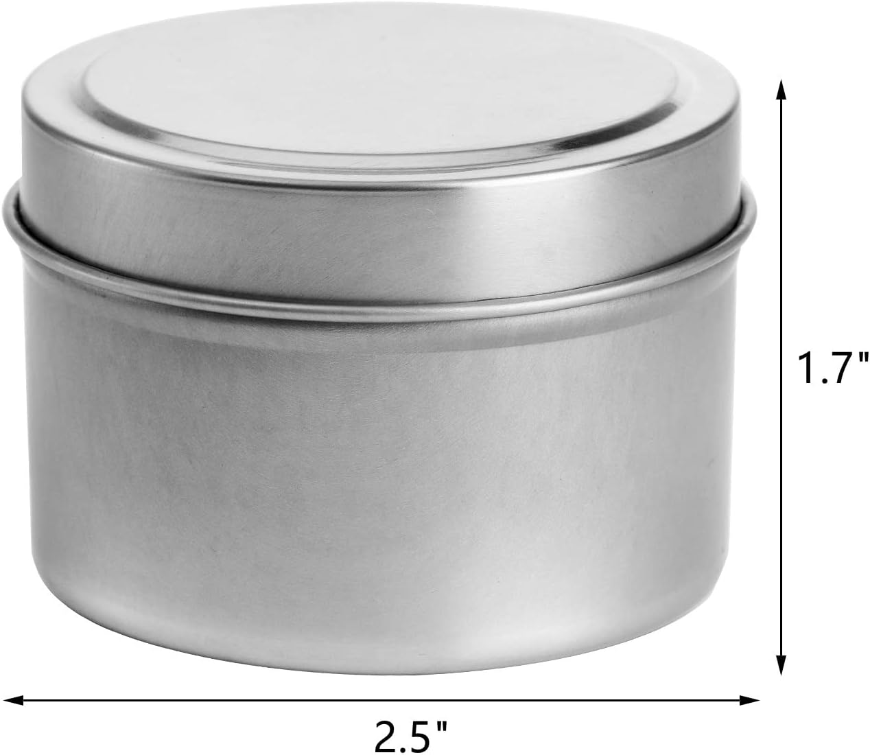 ZEAYEA 30 Pcs Silver Candle Tins 4oz Round with Lids