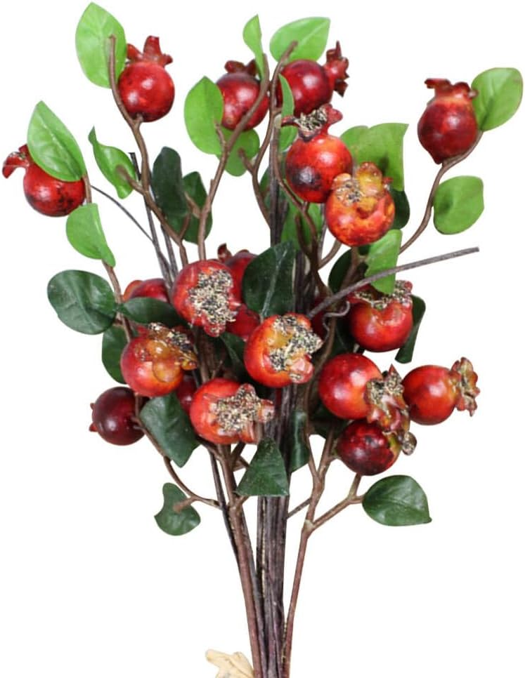 COHEALI Artificial Pomegranate Flower 5Pcs Decor