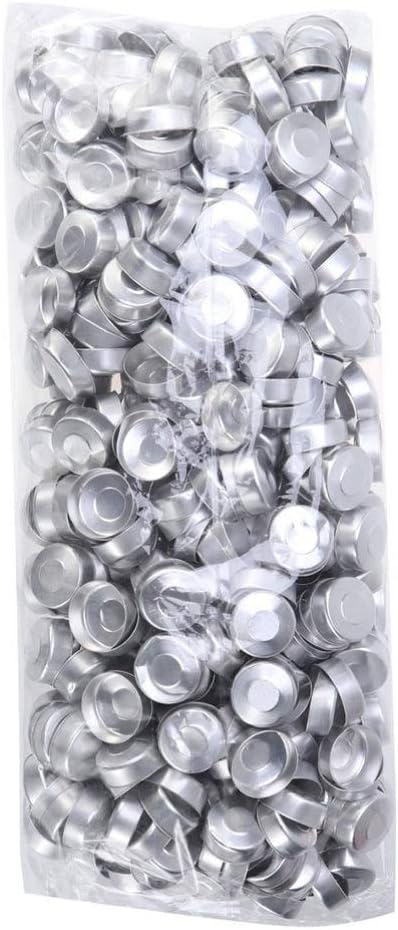 EXCEART 200pcs Aluminum Tea Light Tins for Candle Making and Crafts