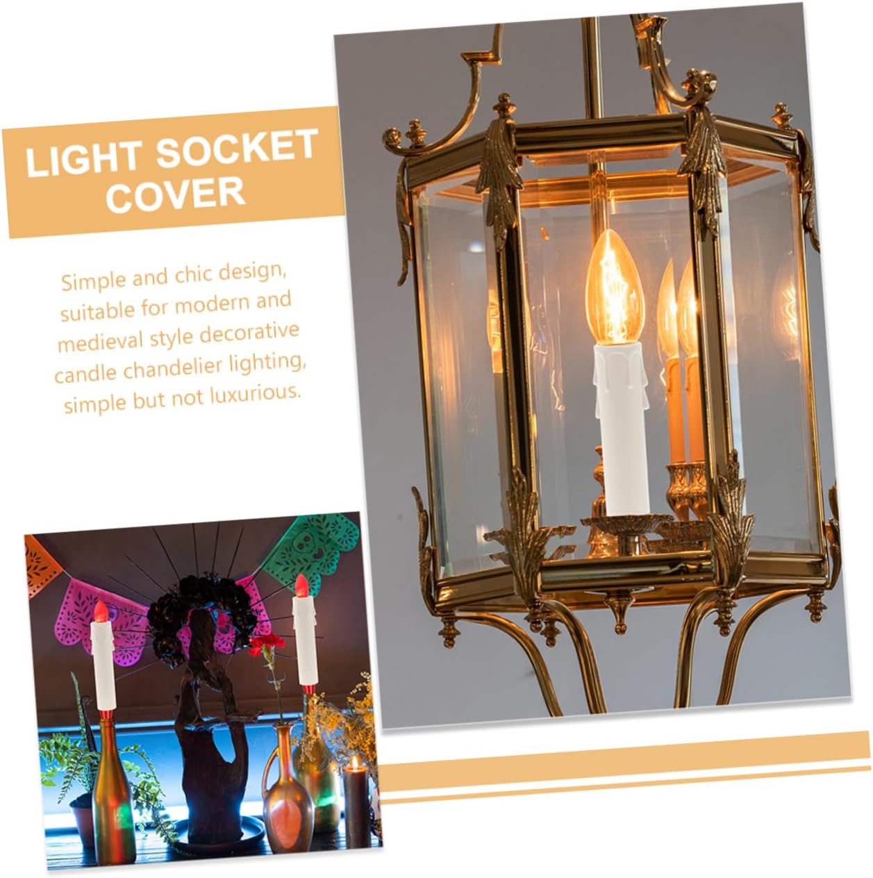 IMIKEYA Candle Covers for Chandeliers 20pcs