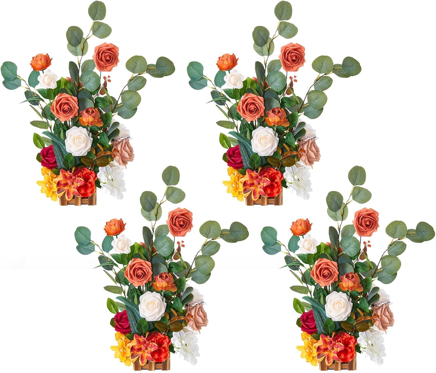 VEVOR 4PCS Standing Artificial Flowers Arrangements 175 Inch Tall Decorations