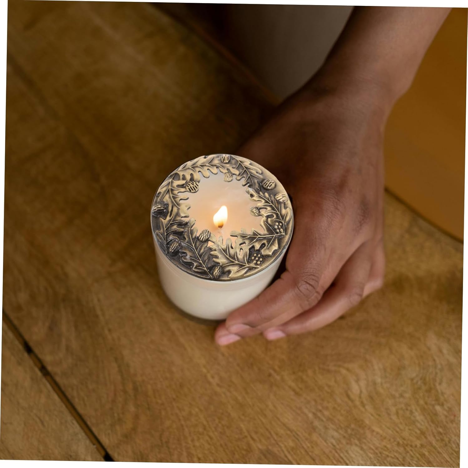 COHEALI Pinecone Candle Topper Sleeve Antique Zinc Alloy Decor