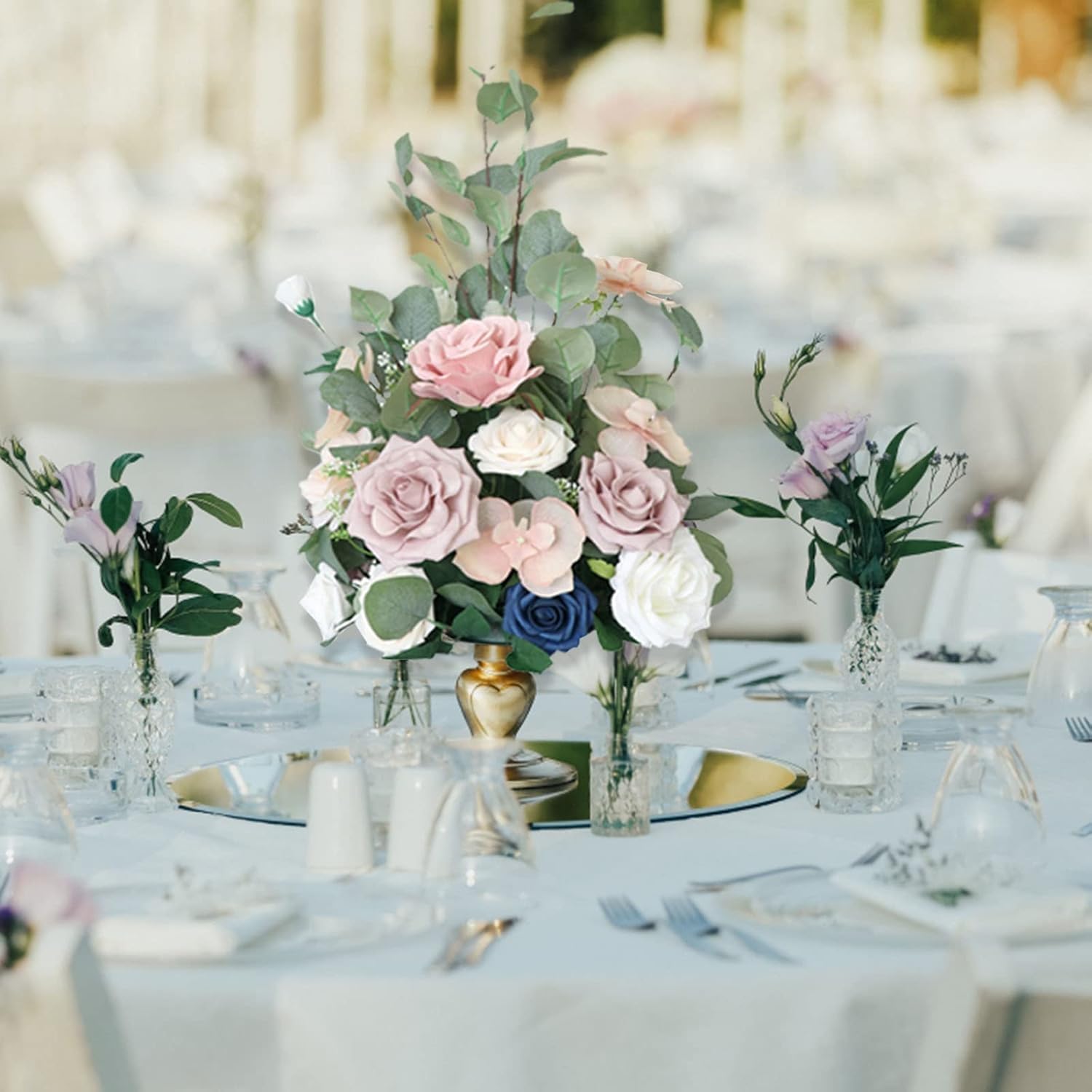 Pink Artificial Flowers for Wedding Aisle Decor