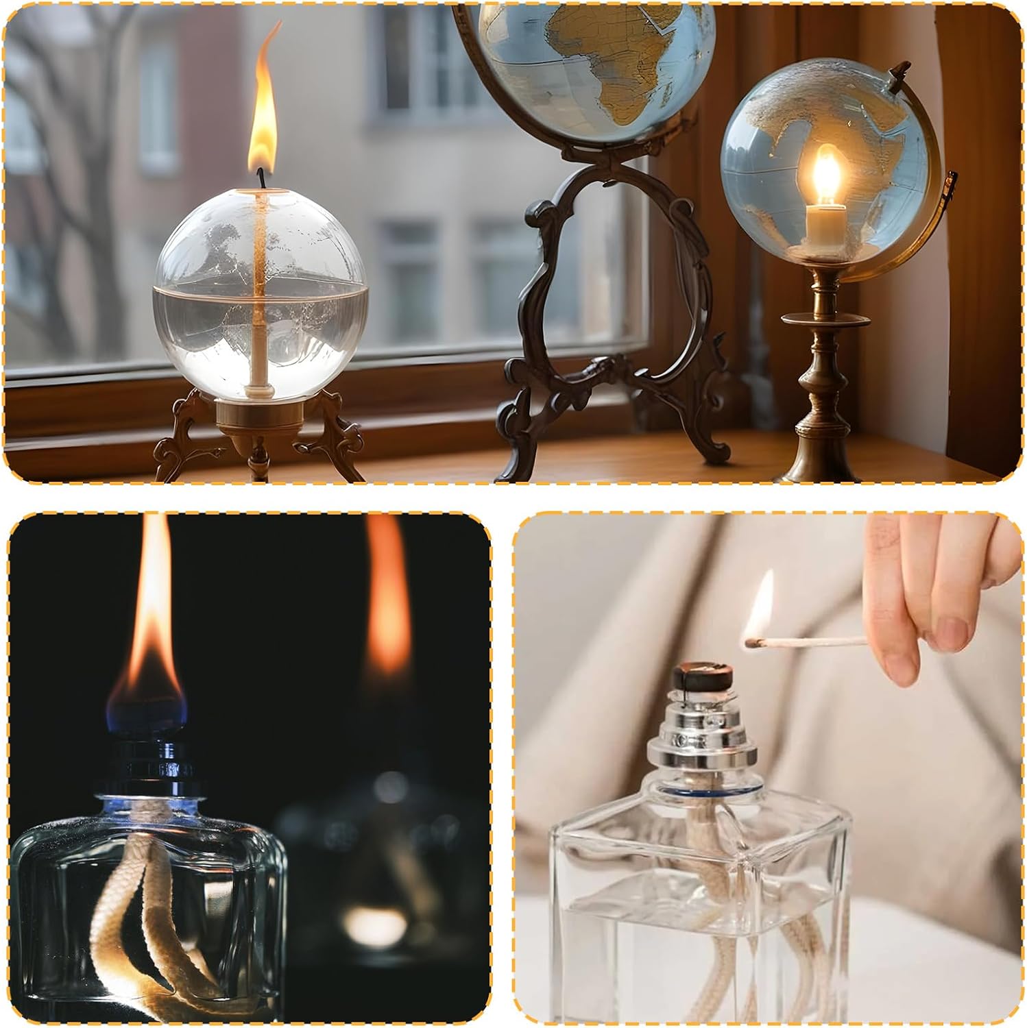 20 PCS Cotton Oil Lamp Wicks Replacement for Candles and Burners