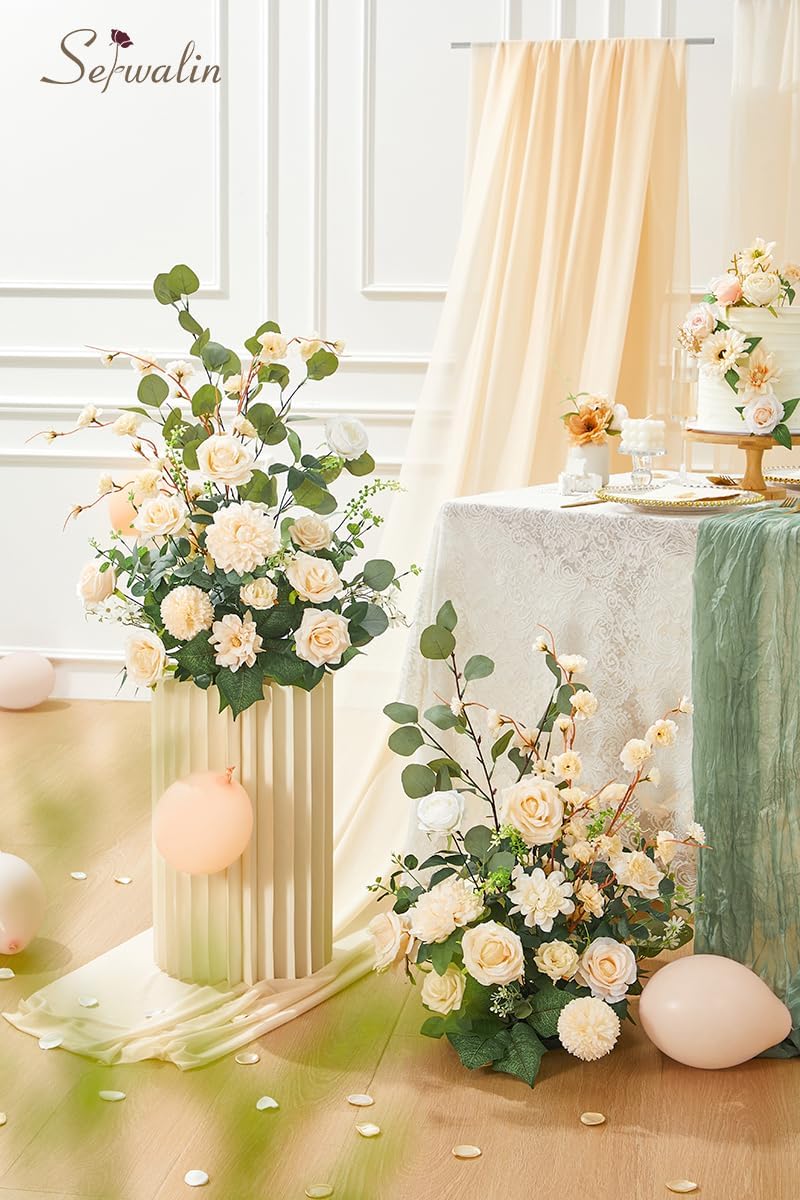 Serwalin Artificial Flowers Wedding Aisle Decor 2pcs