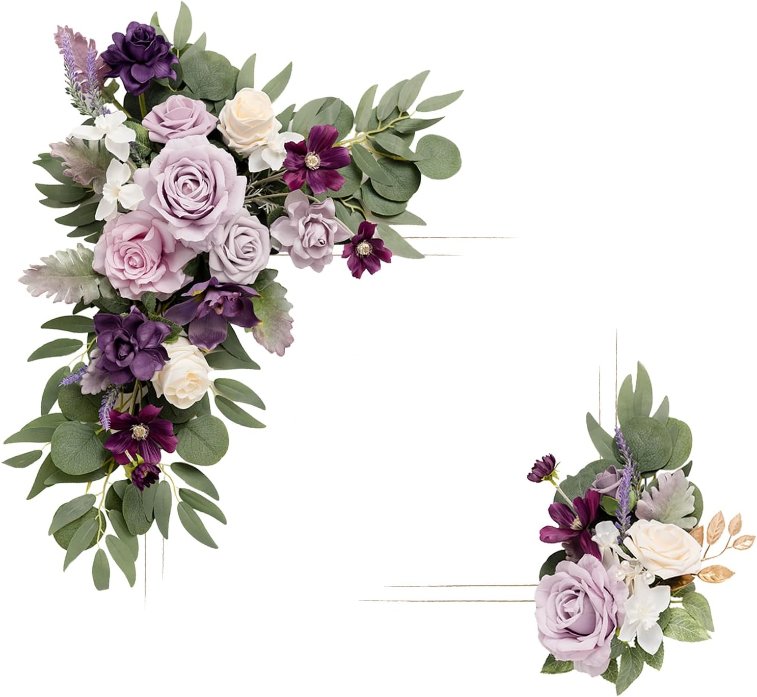 Lings Moment Artificial Welcome Sign Flowers Decorations 2pcs