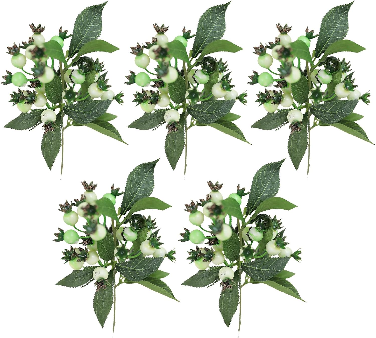 5Pcs Artificial Berries Stems Christmas Picks