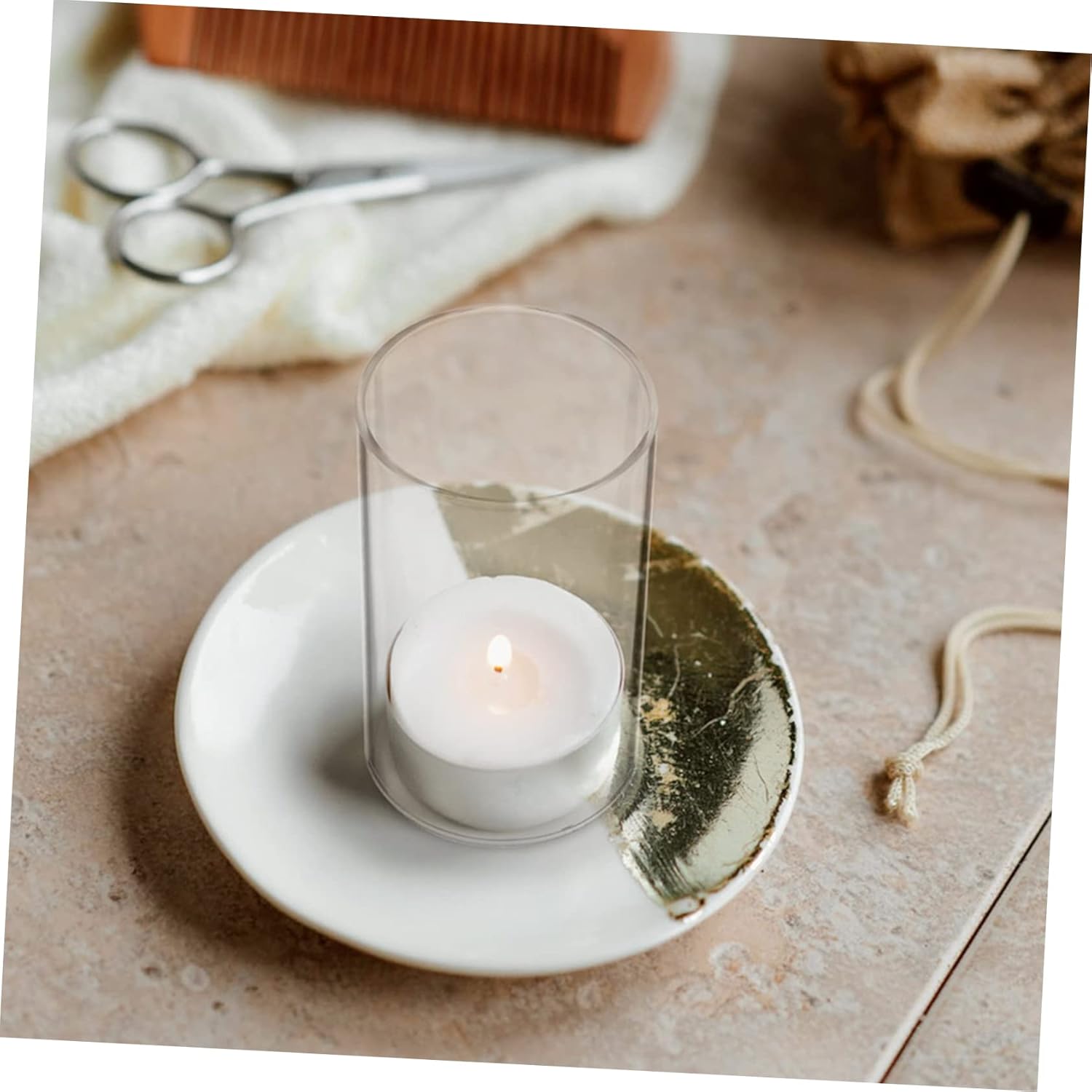 LIFKICH Lamp Shade Glass Candle Cup Sleeve