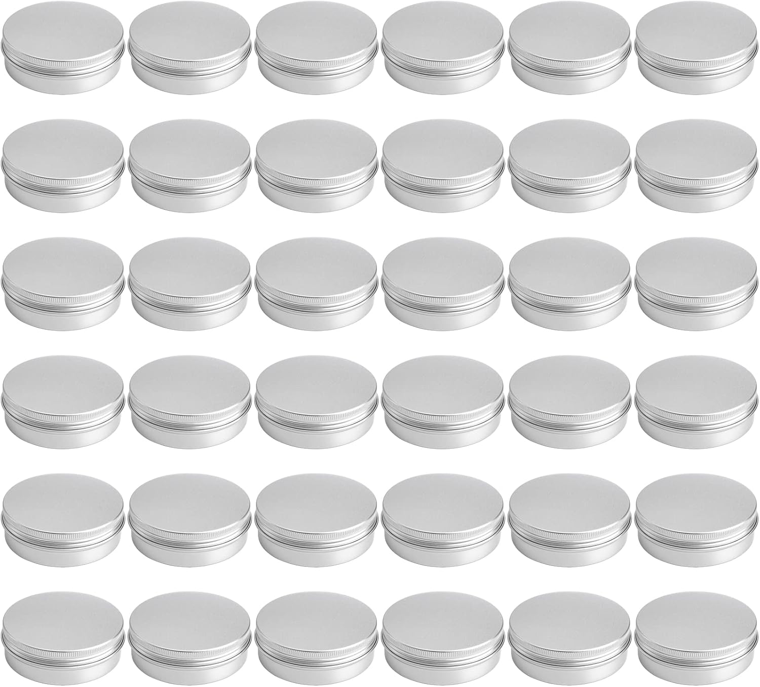 Tosnail 36 Pack 4 oz Aluminum Round Tins with Screw Top Lids