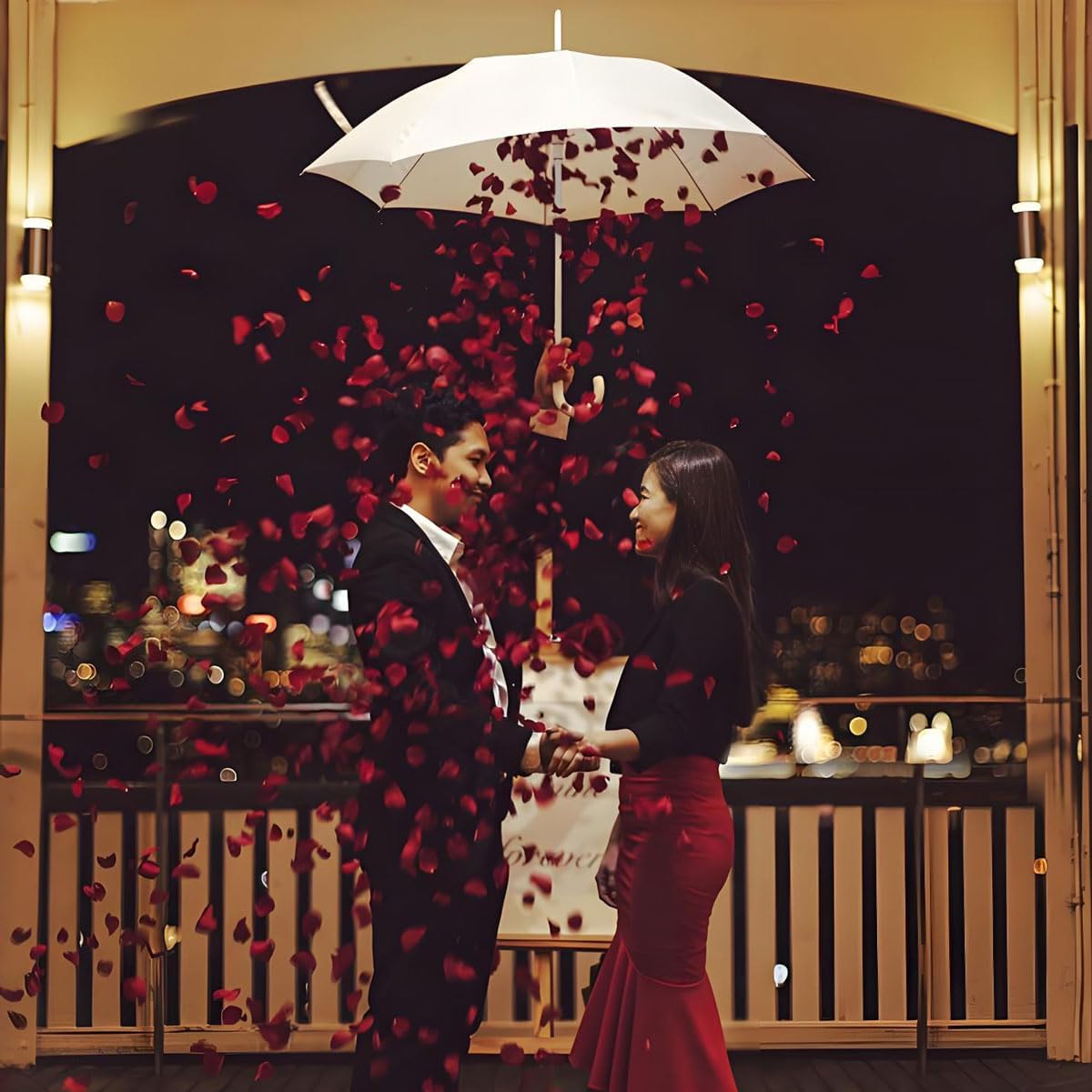 200Pcs Silk Rose Petals Burgundy for Valentine Decorations