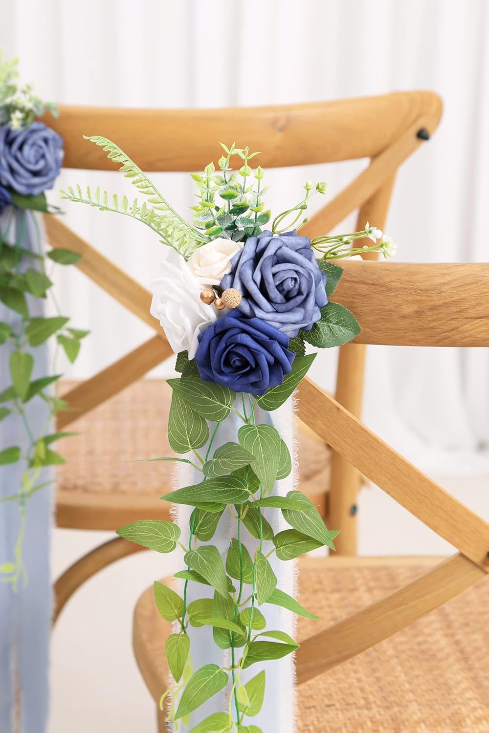 DORIS HOME Wedding Aisle Decorations Pew Flowers Set of 10