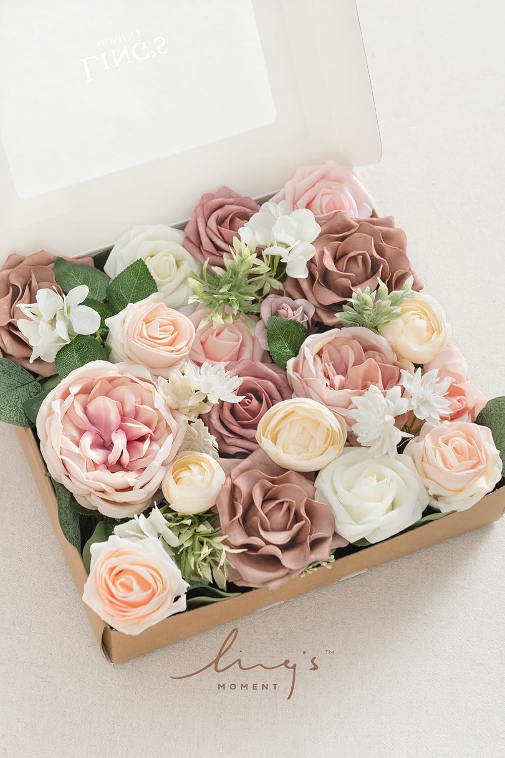 Lings Moment Garden Dusty Rose Artificial Wedding Flowers Combo