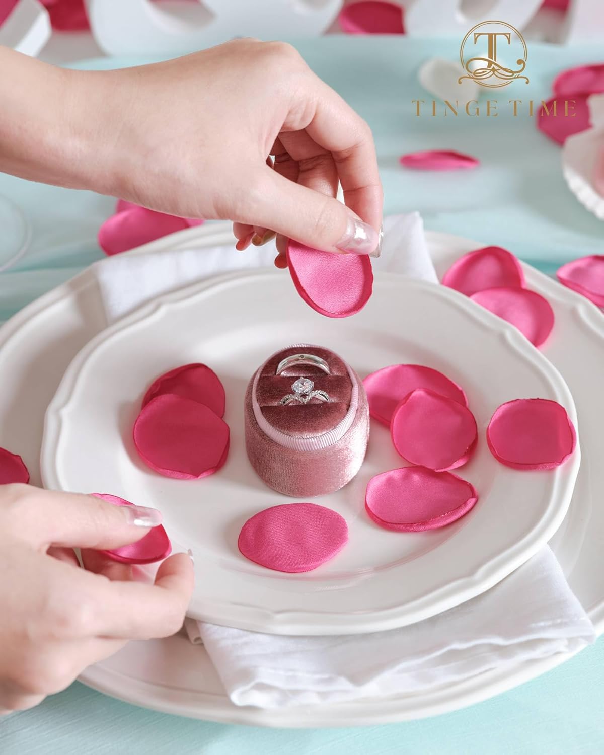 TINGE TIME Hot Pink Artificial Rose Petals 200pcs