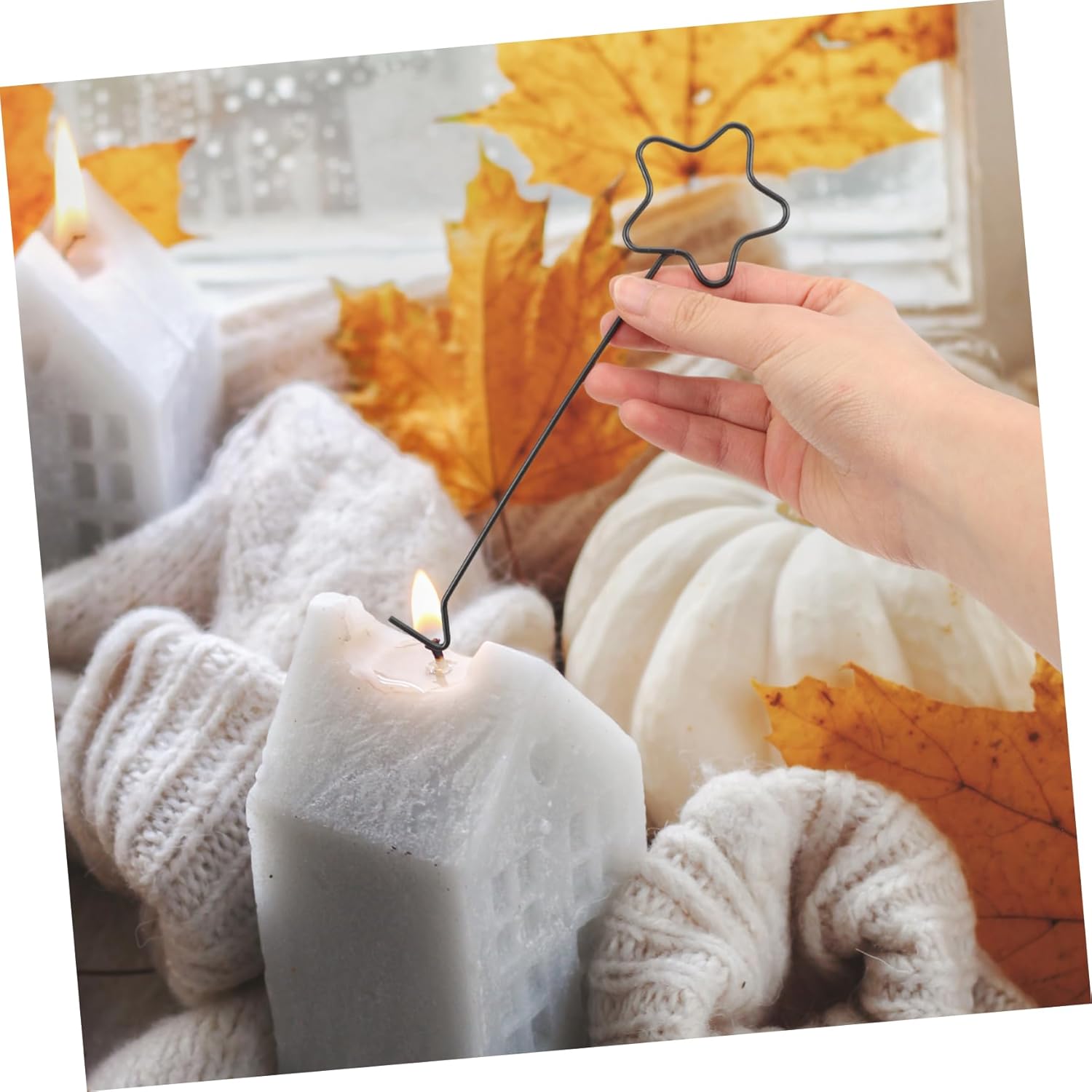 STOBAZA 2pcs Star Design Candle Wick Dippers