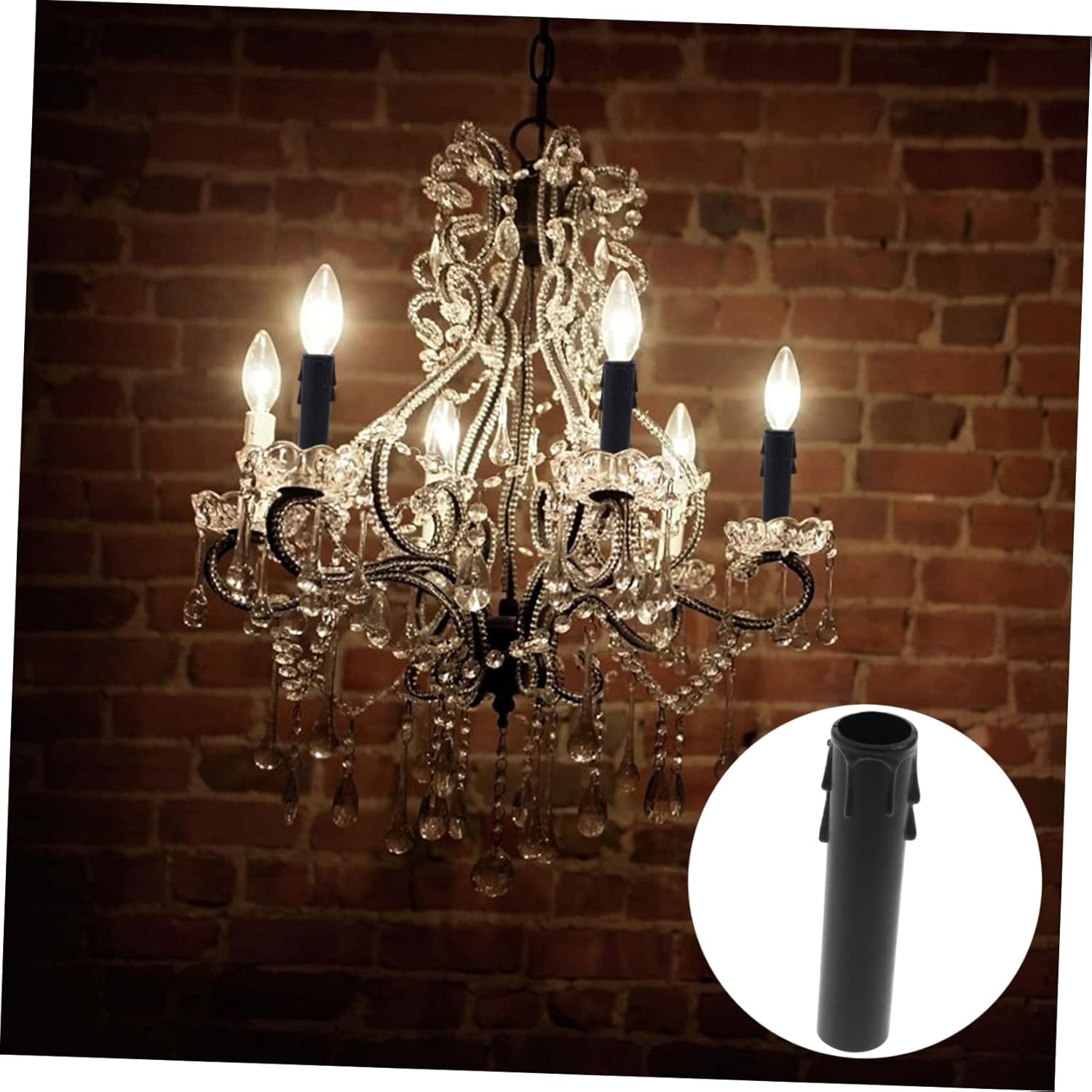 NUOBESTY 20pcs Drip Candle Socket Covers for Chandeliers