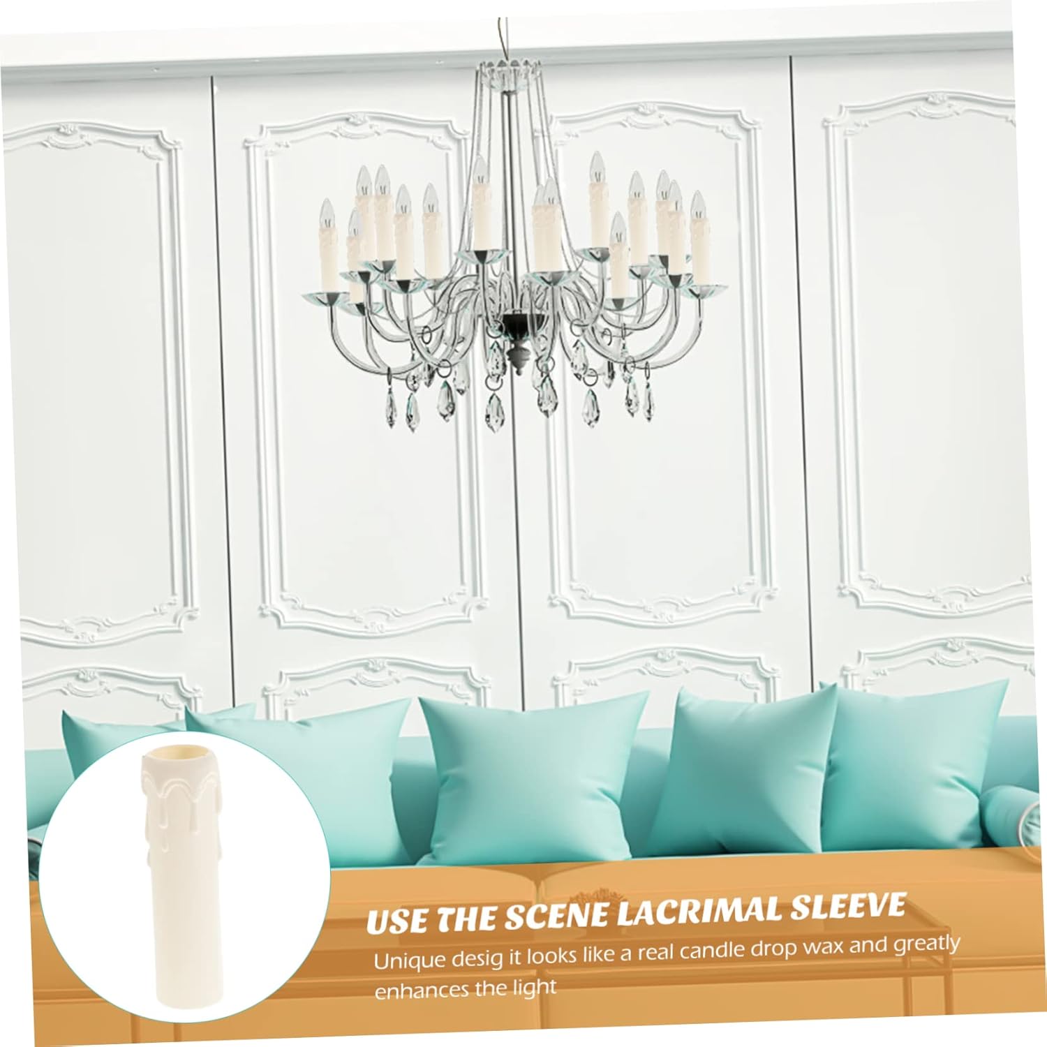 20 Pcs Waterproof Candle Holders for Chandeliers