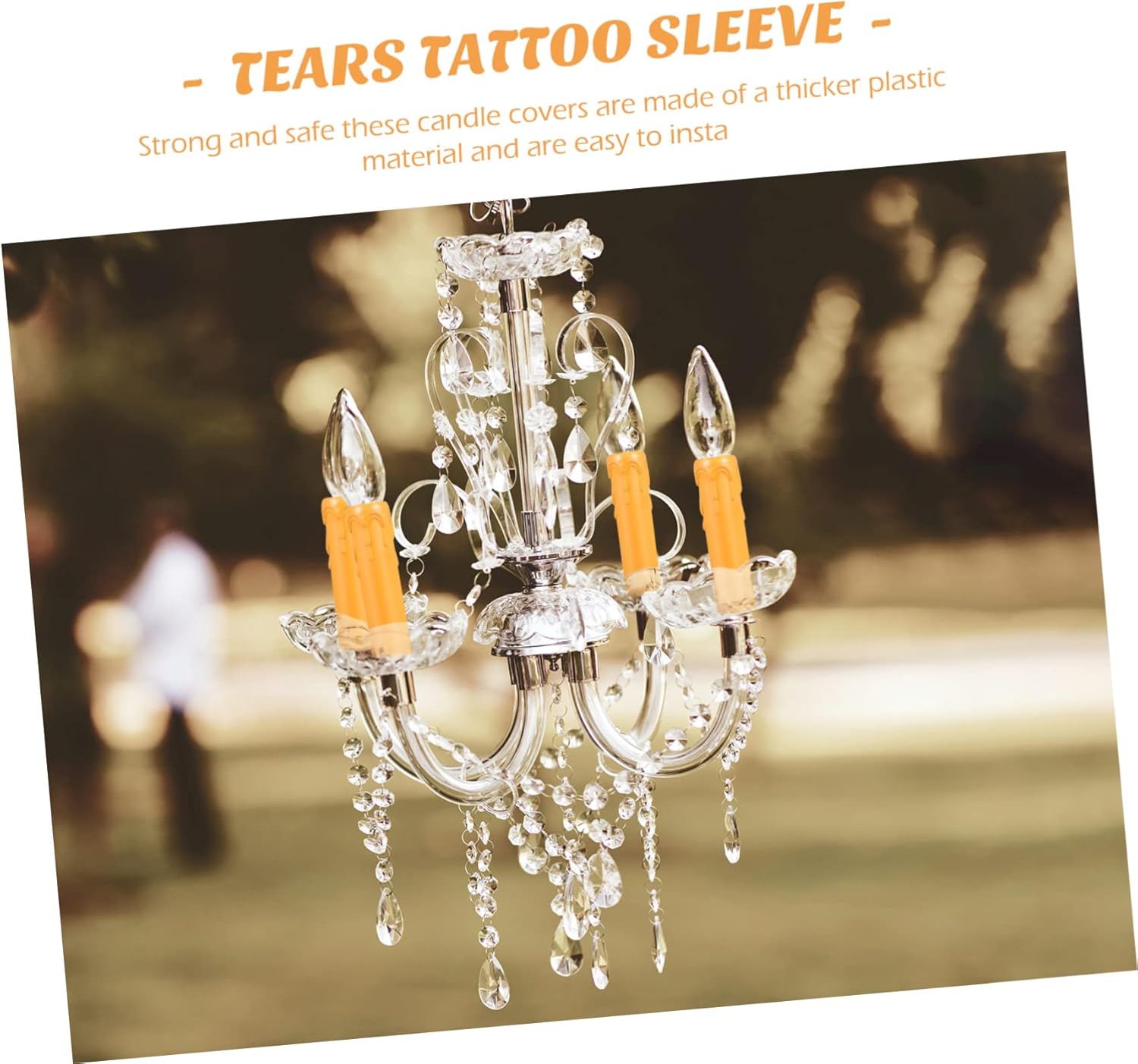 Mipcase 20pcs Chandelier Socket Sleeves Retro Decor Plastic Candle Holders