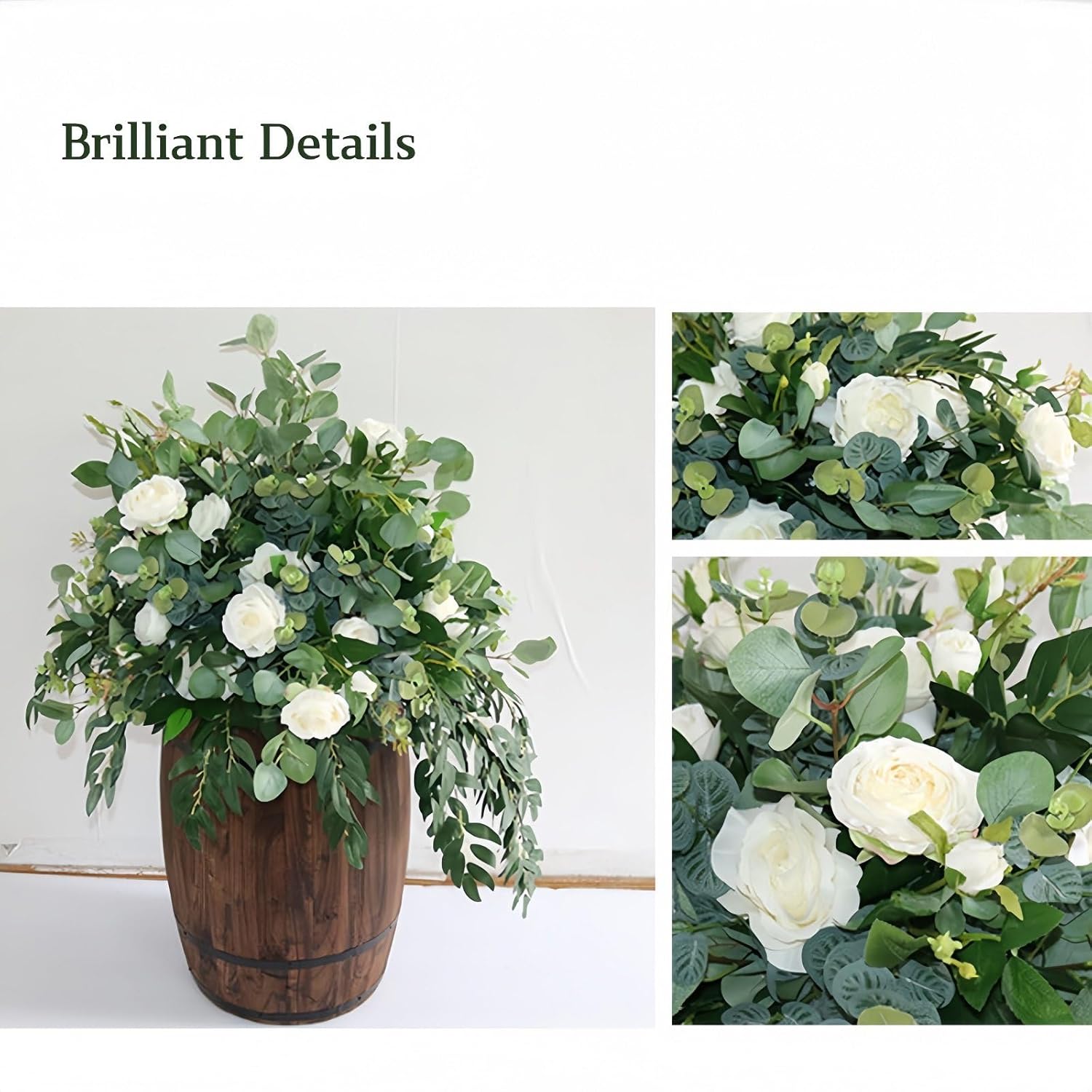 Elegant Wedding Aisle Runner Flowers with Greenery