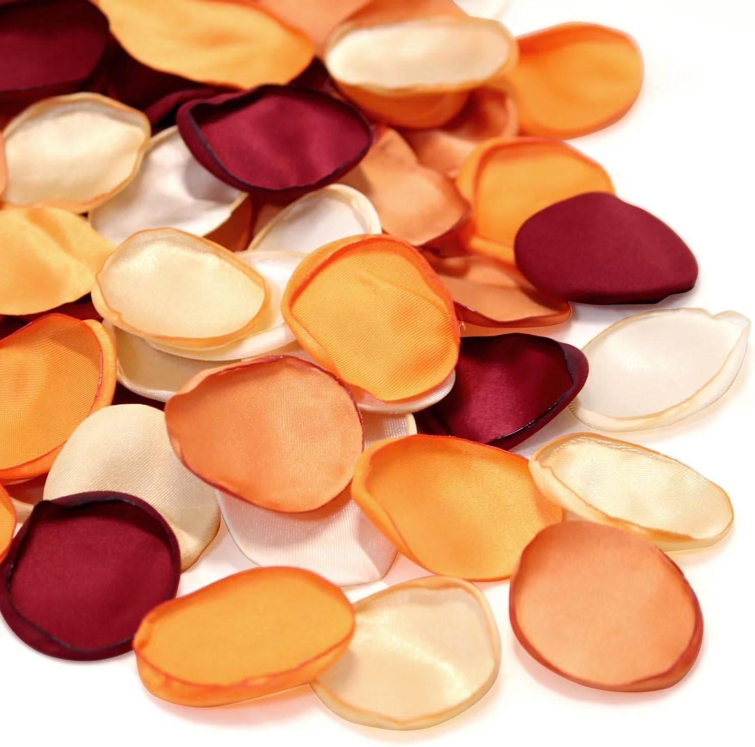 300pcs Orange Rose Petals Artificial Wedding Decor