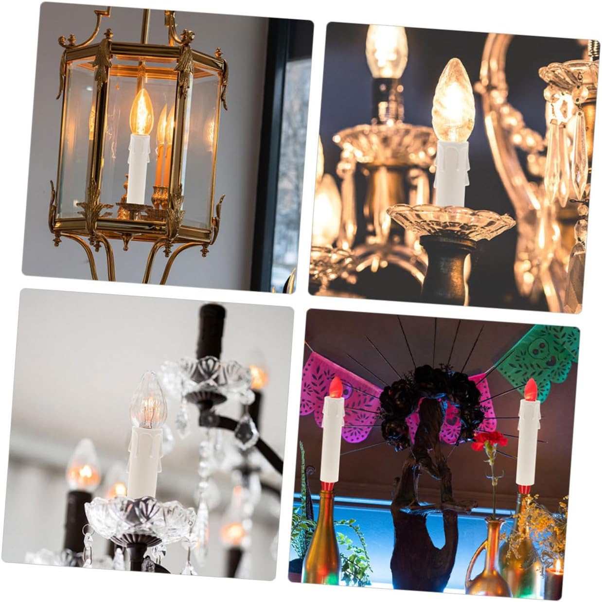 Zerodeko 15PCS Candle Drip Sleeves for Chandeliers and Candelabras