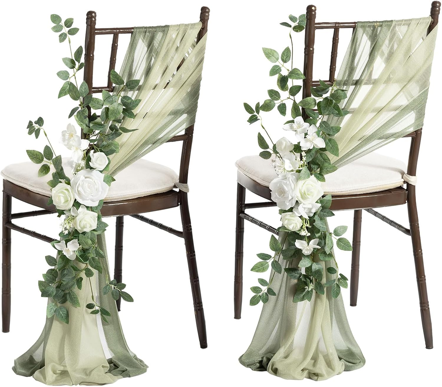 Lings Moment 8 Wedding Chair Flower Decorations