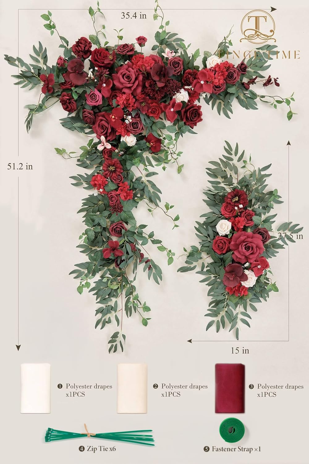 TINGE TIME Artificial Flower Arch Kit Pack of 5