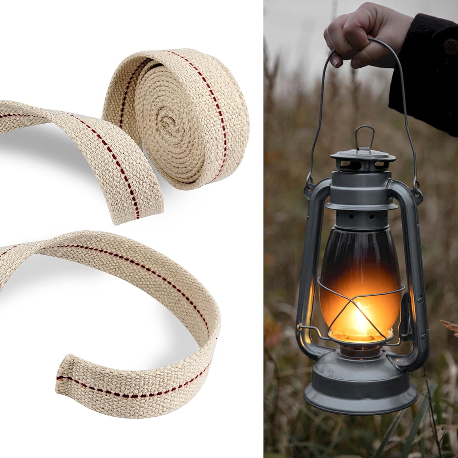 1 Roll Oil Lamp Wick - 65 Feet Length 1 Inch Width Replacement