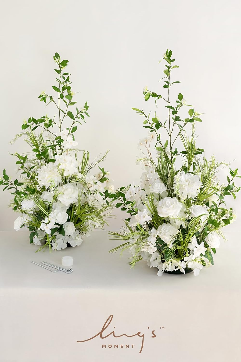 Lings Moment 41 Inch Tall Free Standing Wedding Aisle Artificial Flowers