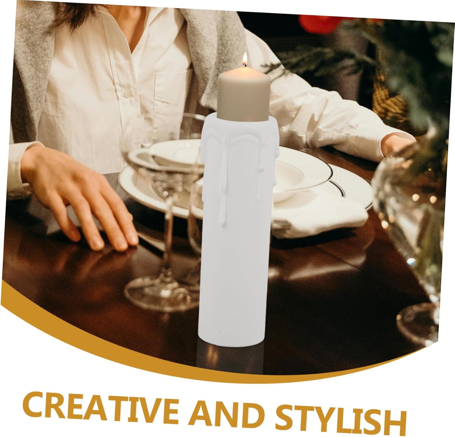 12pcs Drip Candle Sleeves for Chandeliers Home Decor
