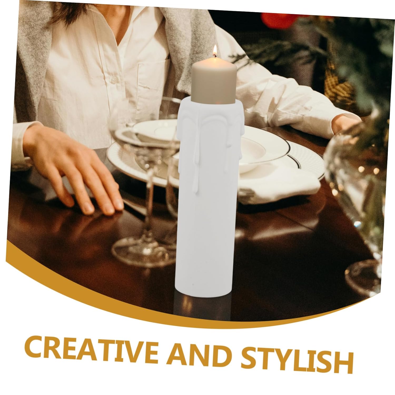 12pcs Chandelier Socket Covers with Wax Drop Effect