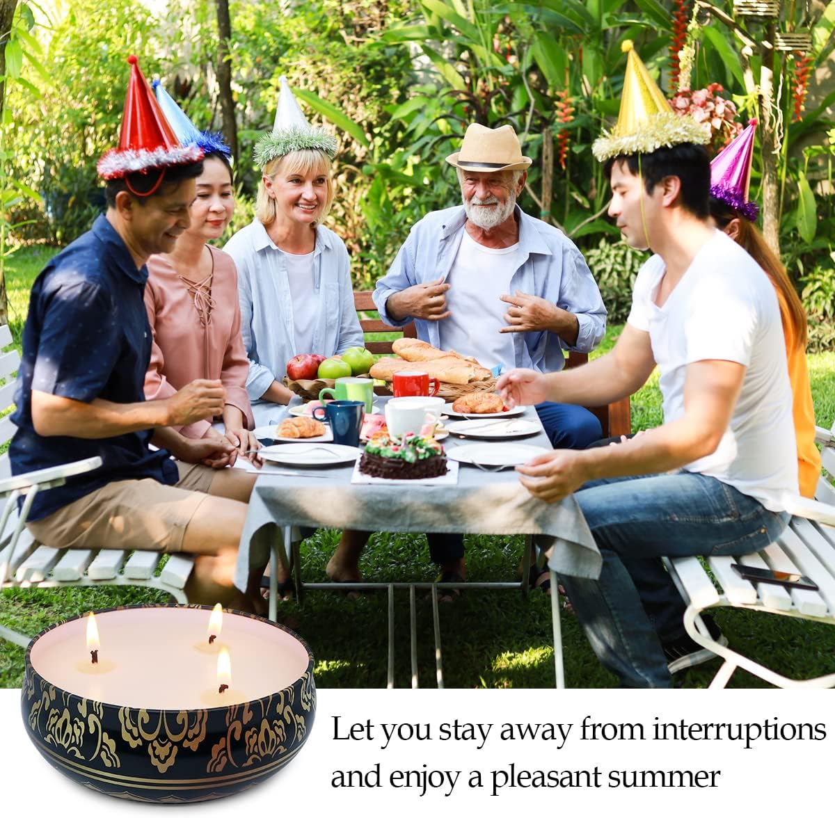 Niky 3-Pack Citronella Candles for Outdoor Indoor Use