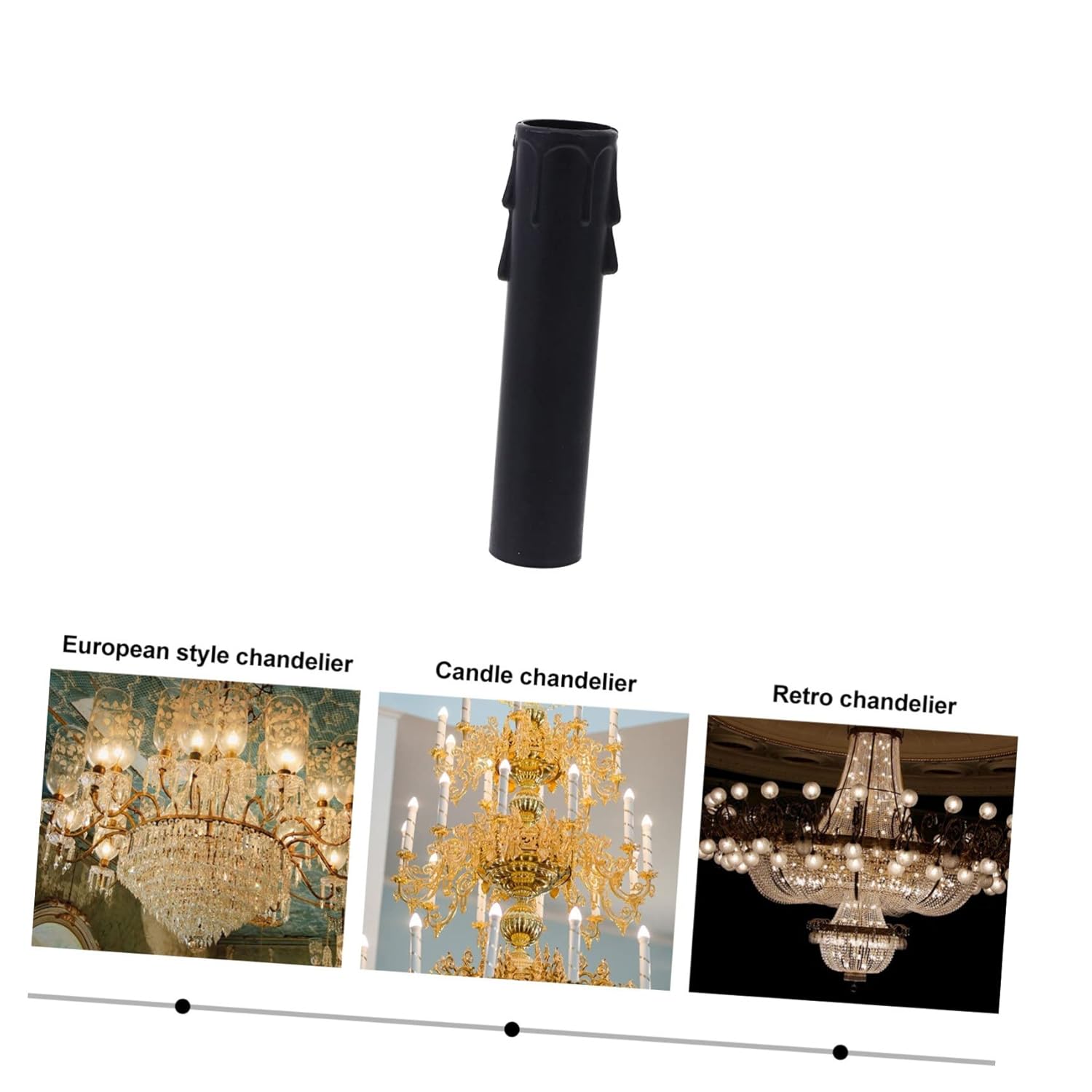20Pcs Fire Retardant Candle Socket Covers for Chandeliers