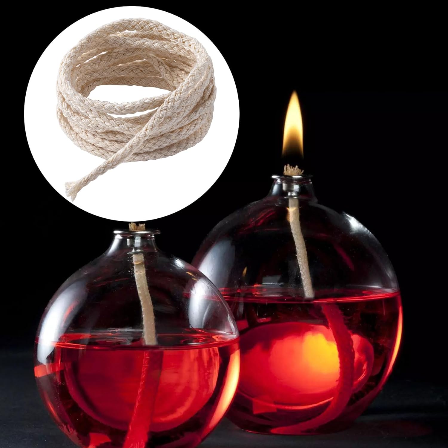 656 Ft Oil Lamp Wicks 4mm Cotton Braided Replacement Wicks