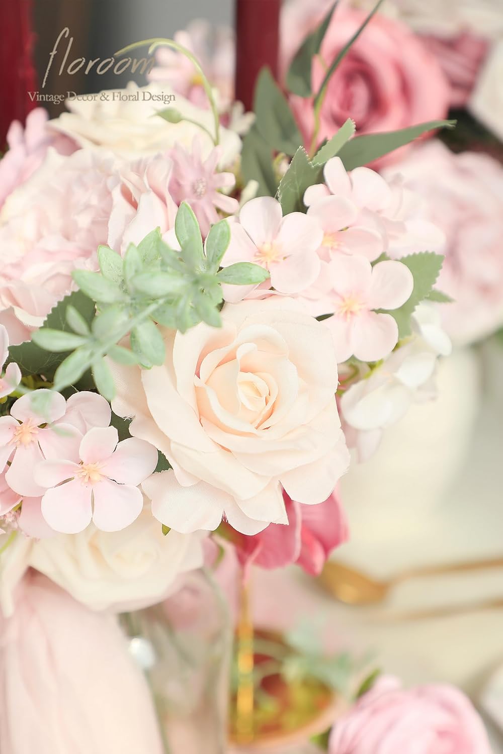 Floroom Dusty Rose Artificial Flowers Set