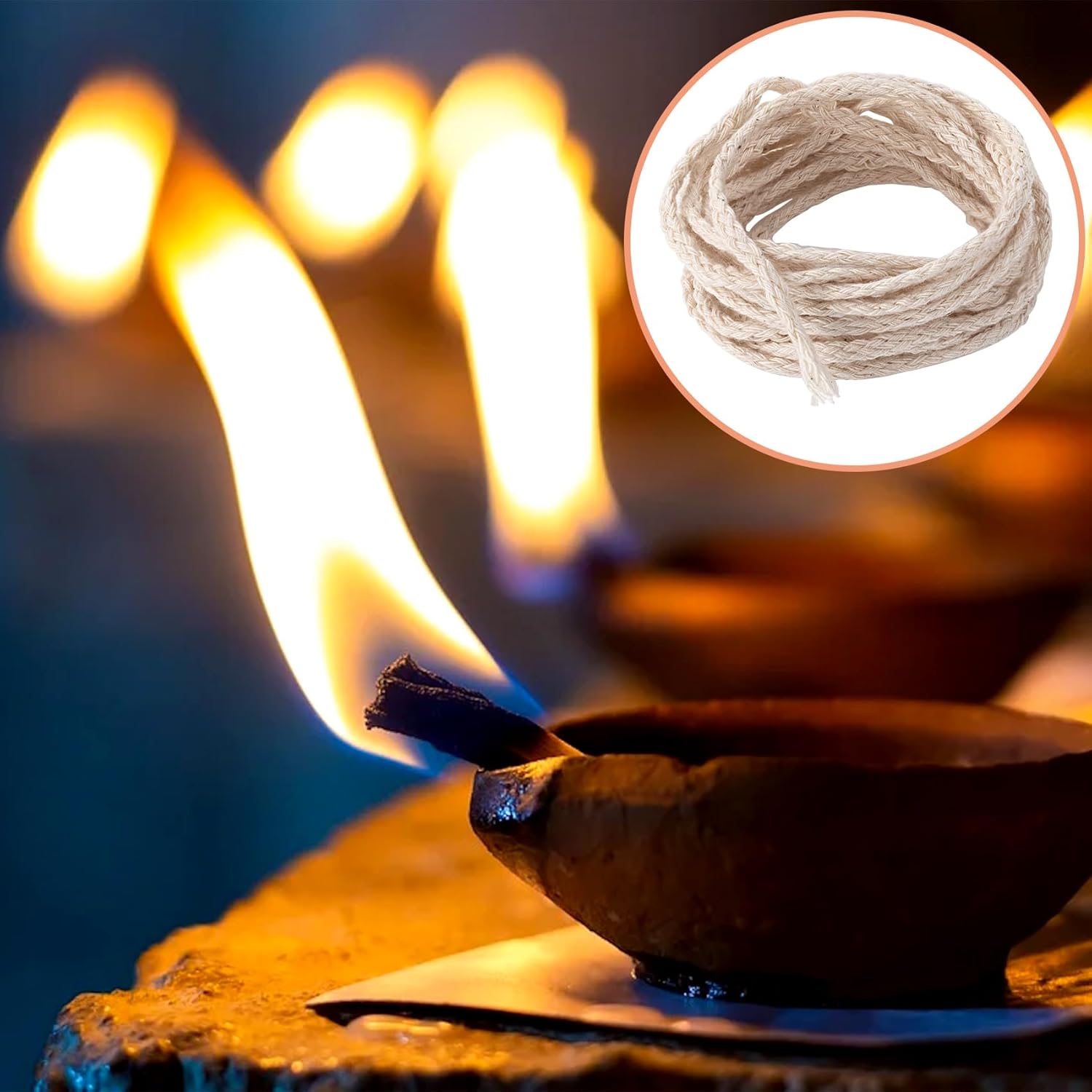 656 Ft 3mm Cotton Oil Lamp Wicks Replacement