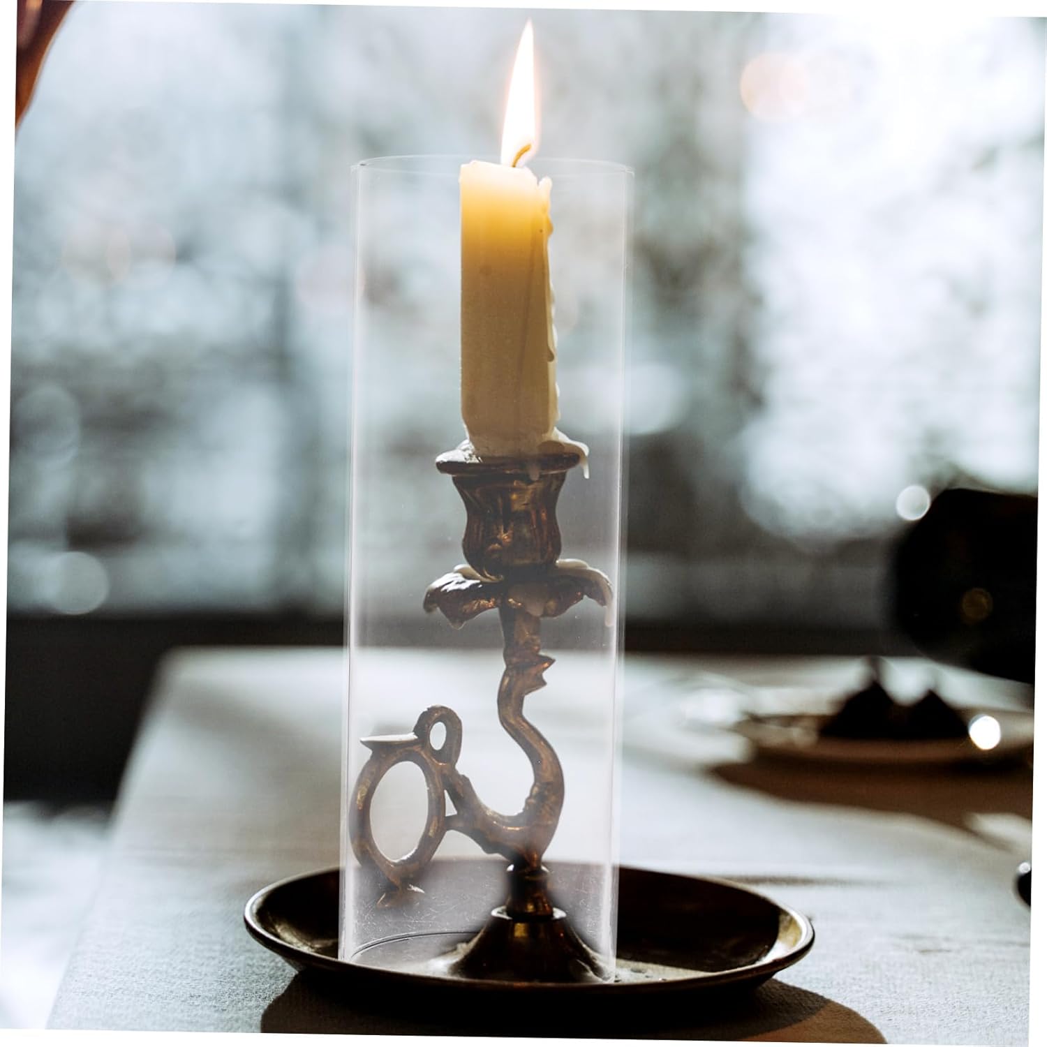 4pcs Hurricane Candle Holder Sleeve Glass Covers Simple Design for Bulk Purchase