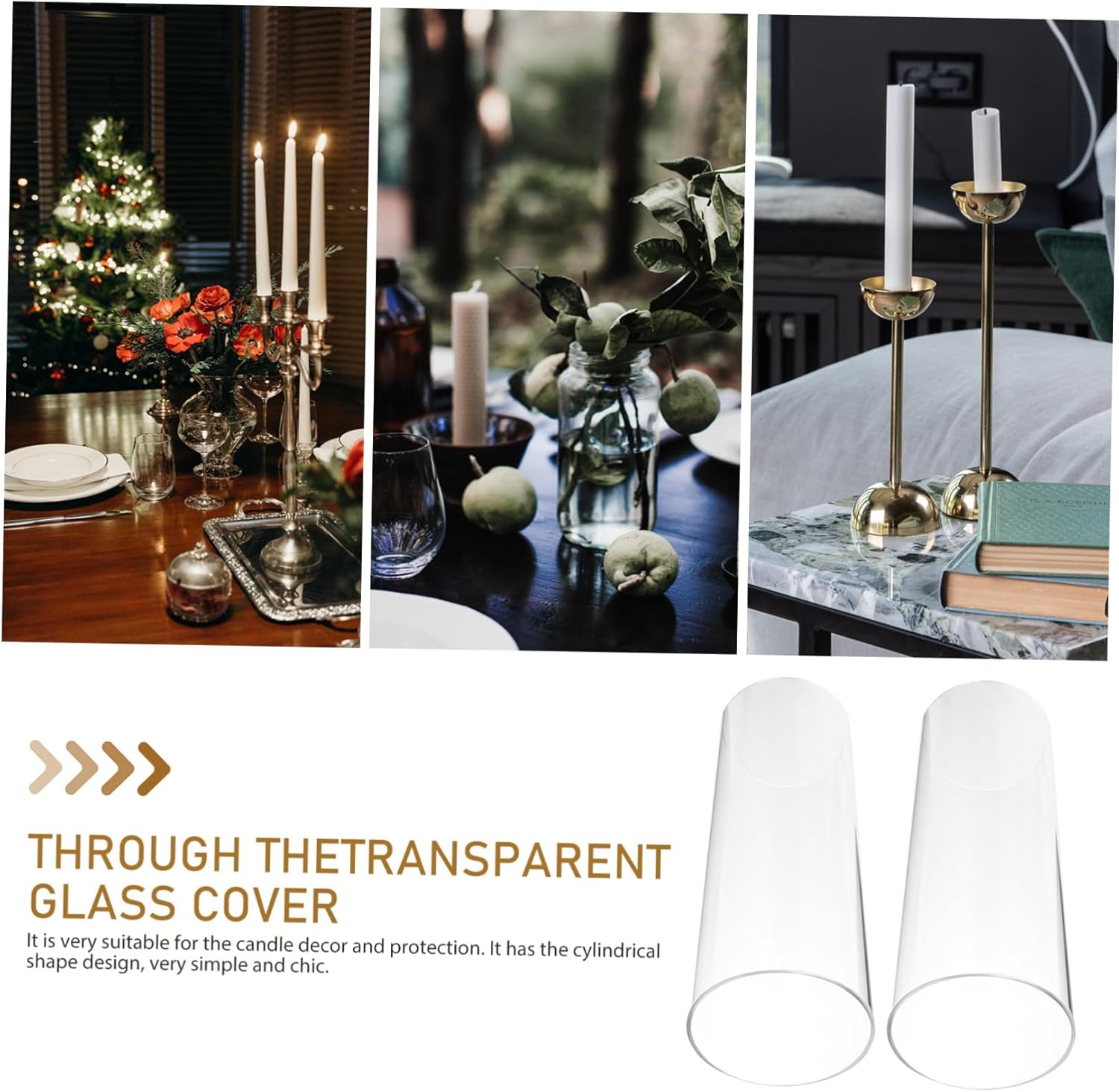 4pcs Hurricane Candle Holder Sleeve Glass Covers Simple Design for Bulk Purchase