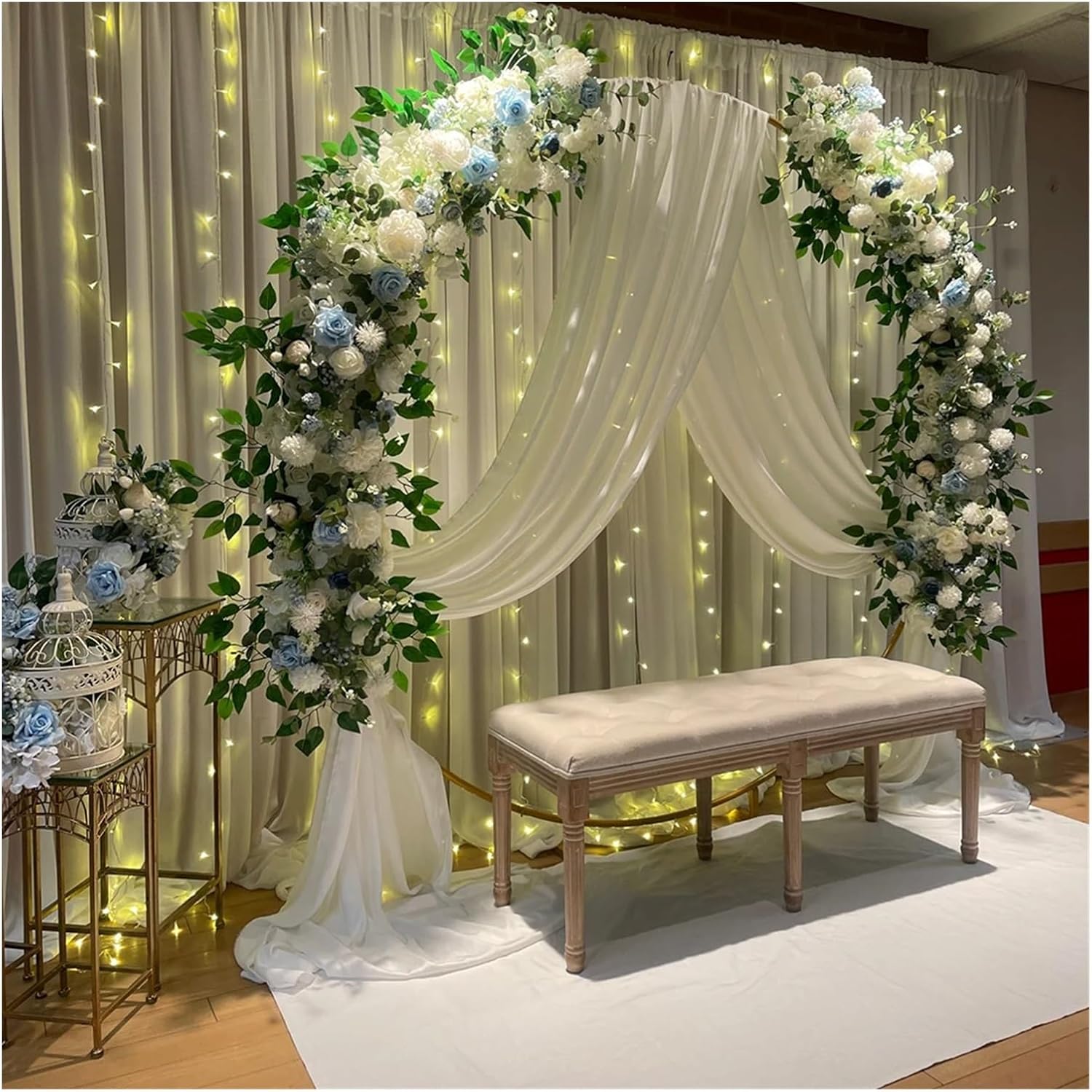 100cm Pink Artificial Peony Rose Flower Decor Wall Arch