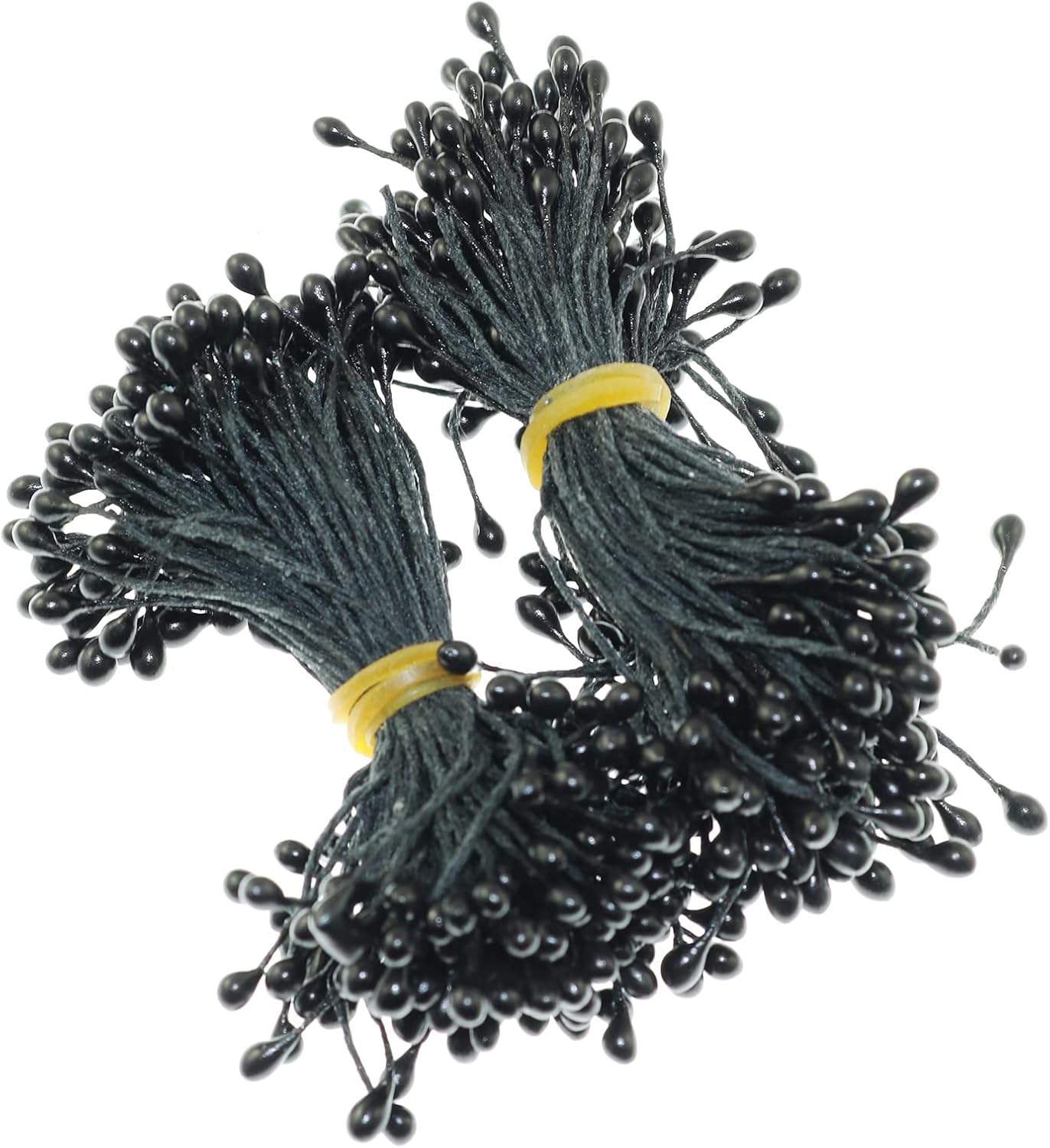 4 Bouquets 55mm Pearlescent Black Artificial Flower Stamen