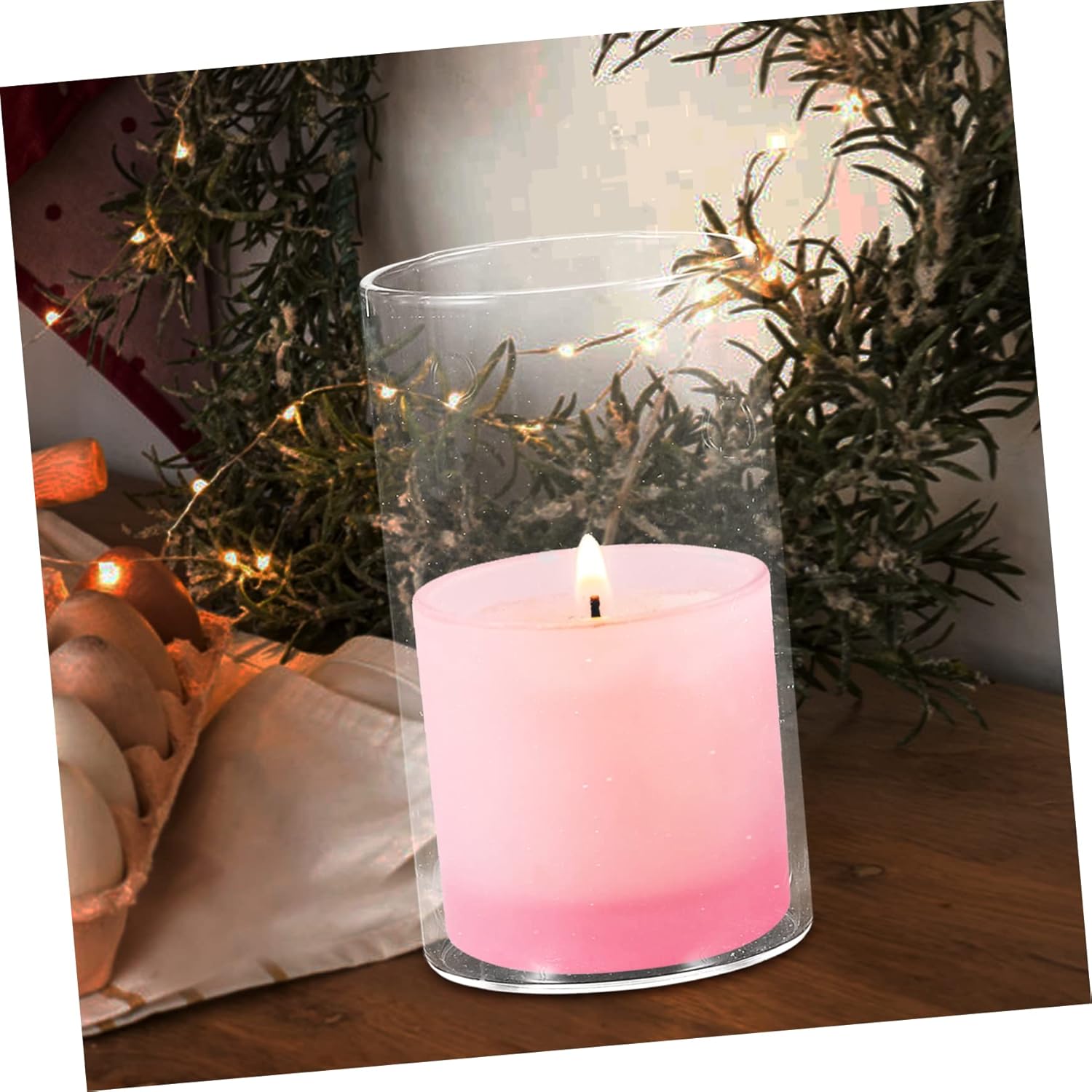 Cabilock 4Pcs Glass Candle Shades Windproof Holders for Decorations