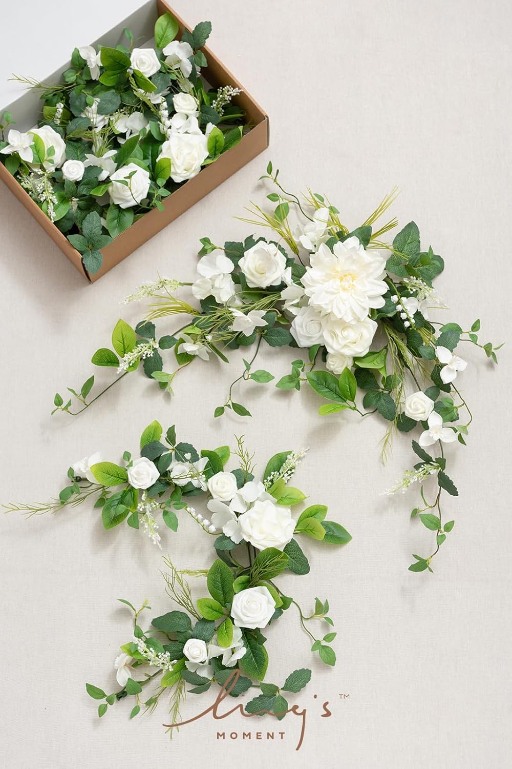 Lings Moment 6FT Eucalyptus Rose Flower Garland