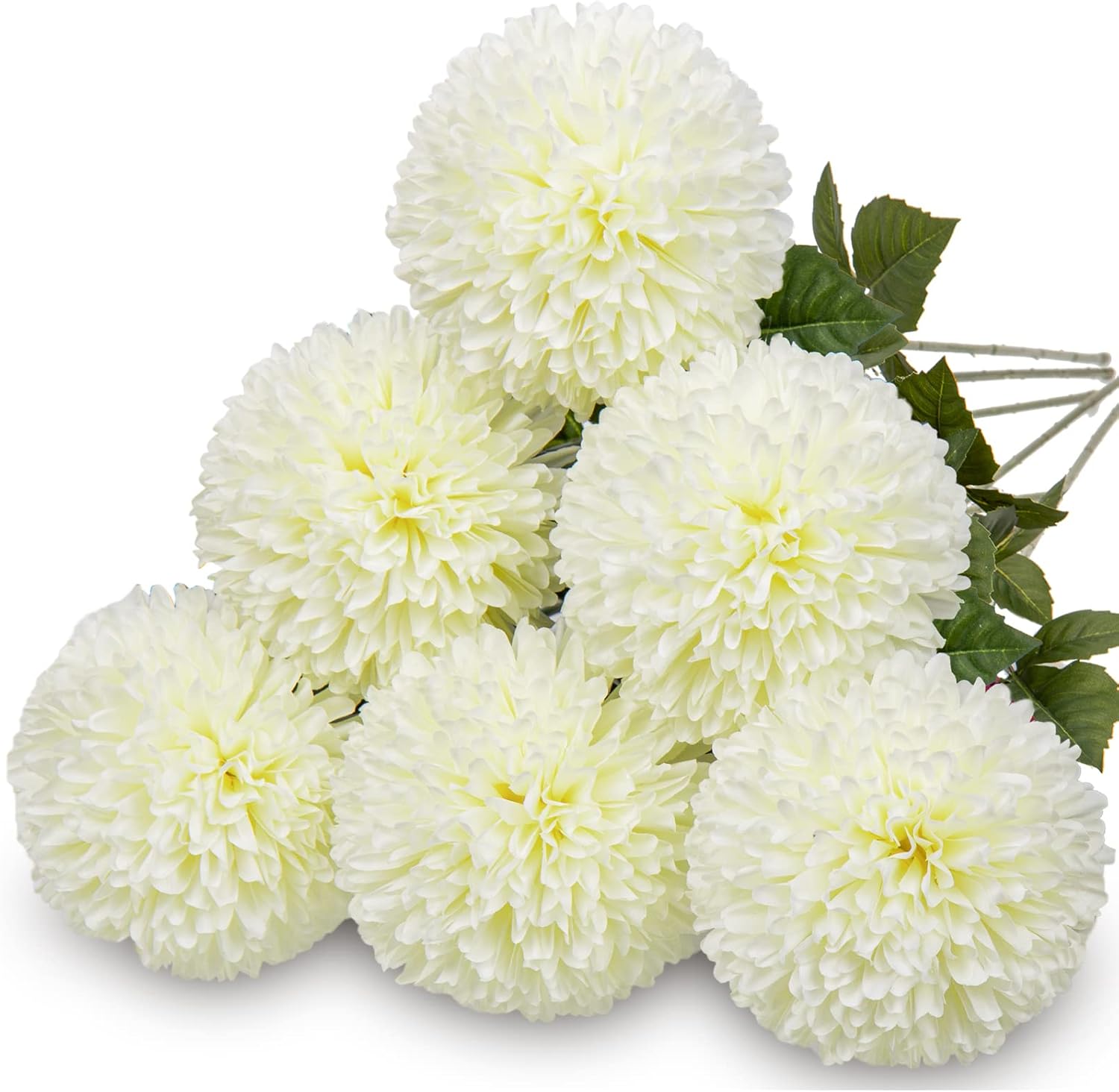 Briful Autumn Artificial Chrysanthemums Bouquet Set of 6