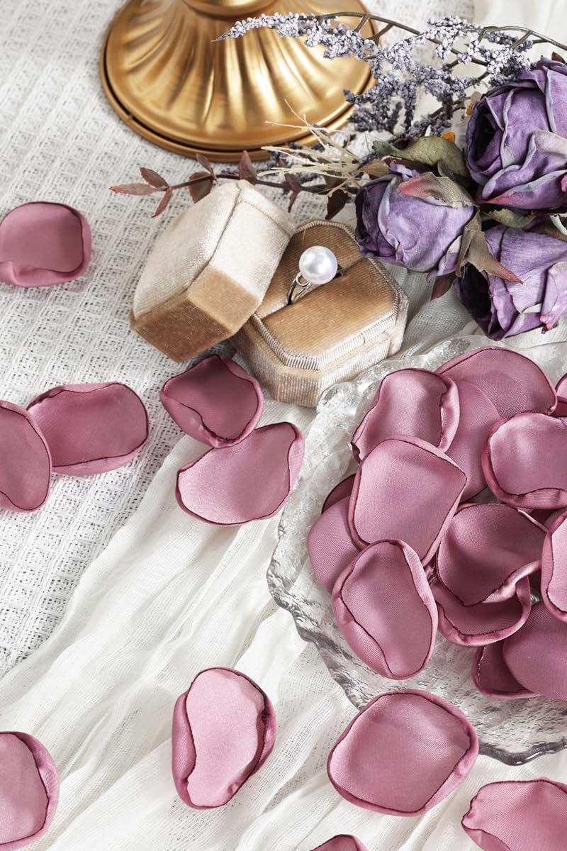 400pcs Satin Silk Rose Petals Lilac Dream