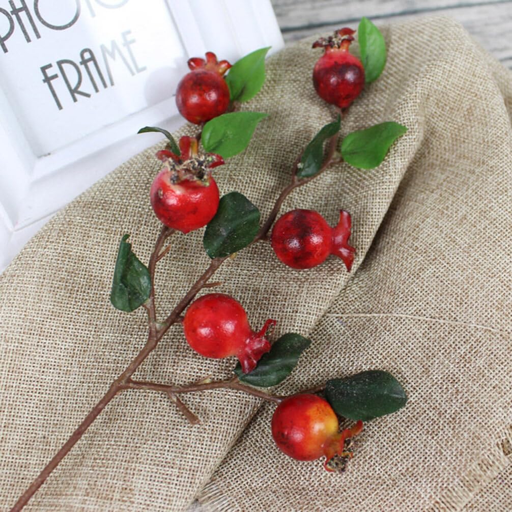 COHEALI Artificial Pomegranate Flower 5Pcs Decor