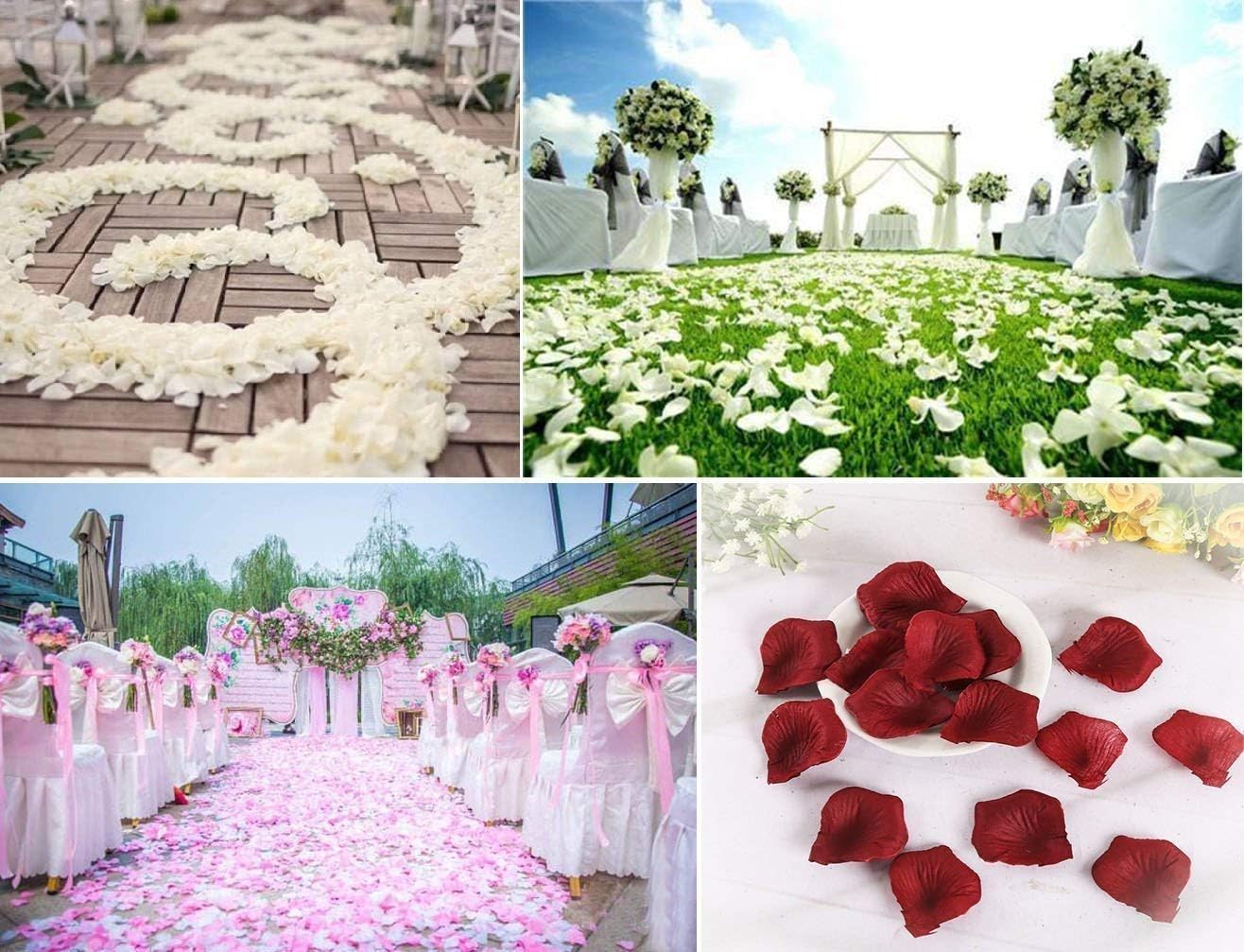 4000 Pcs Silk Rose Petals Wedding Decor
