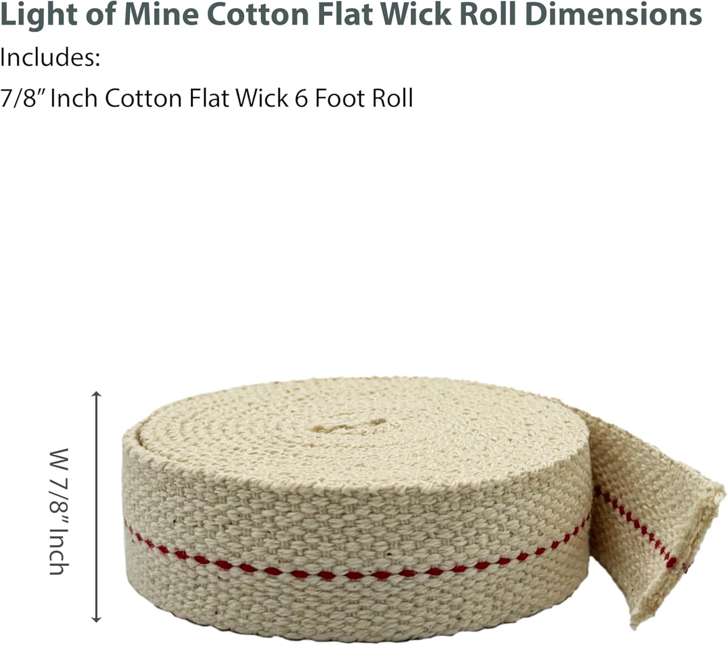 Light of Mine 78 Inch Cotton Wick for Lanterns and Oil Lamps