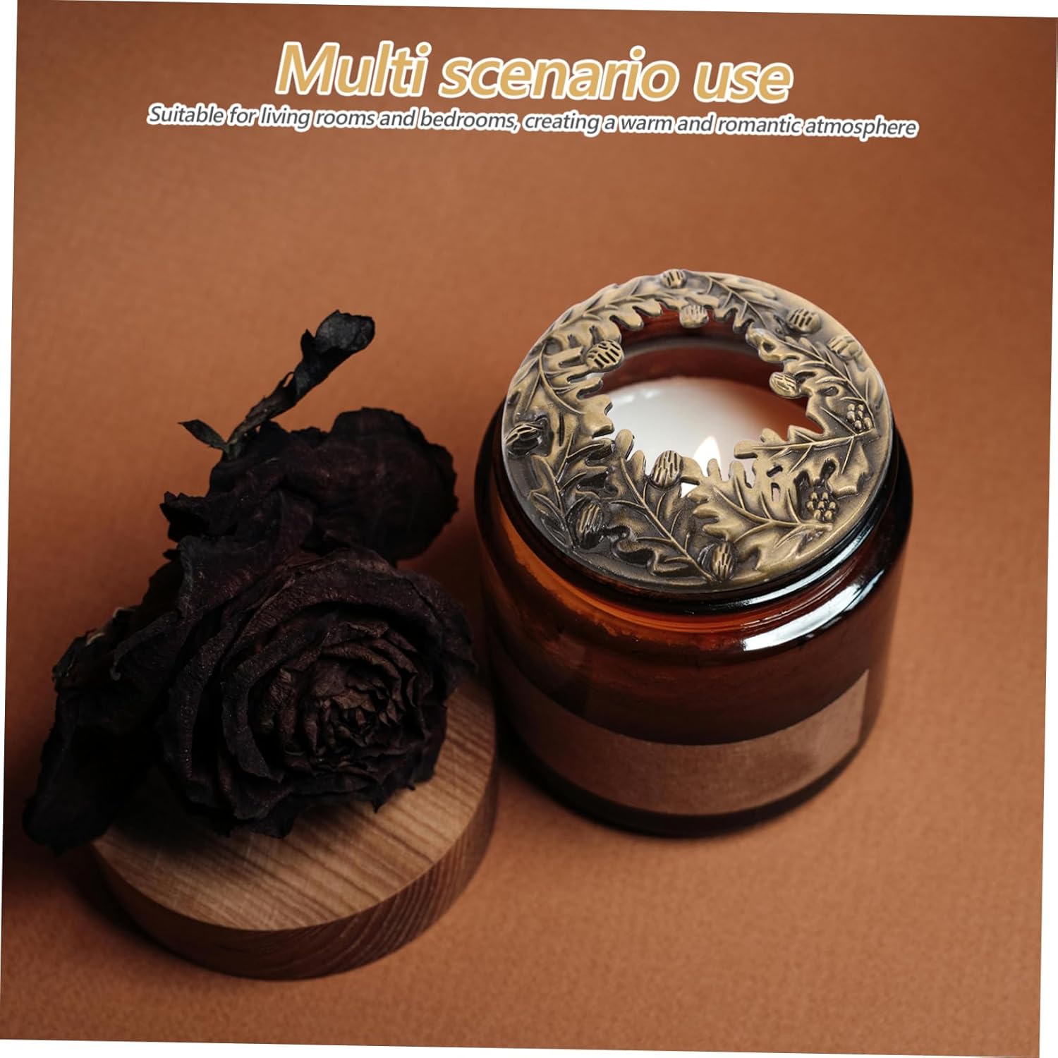 COHEALI Pinecone Candle Topper Sleeve Antique Zinc Alloy Decor