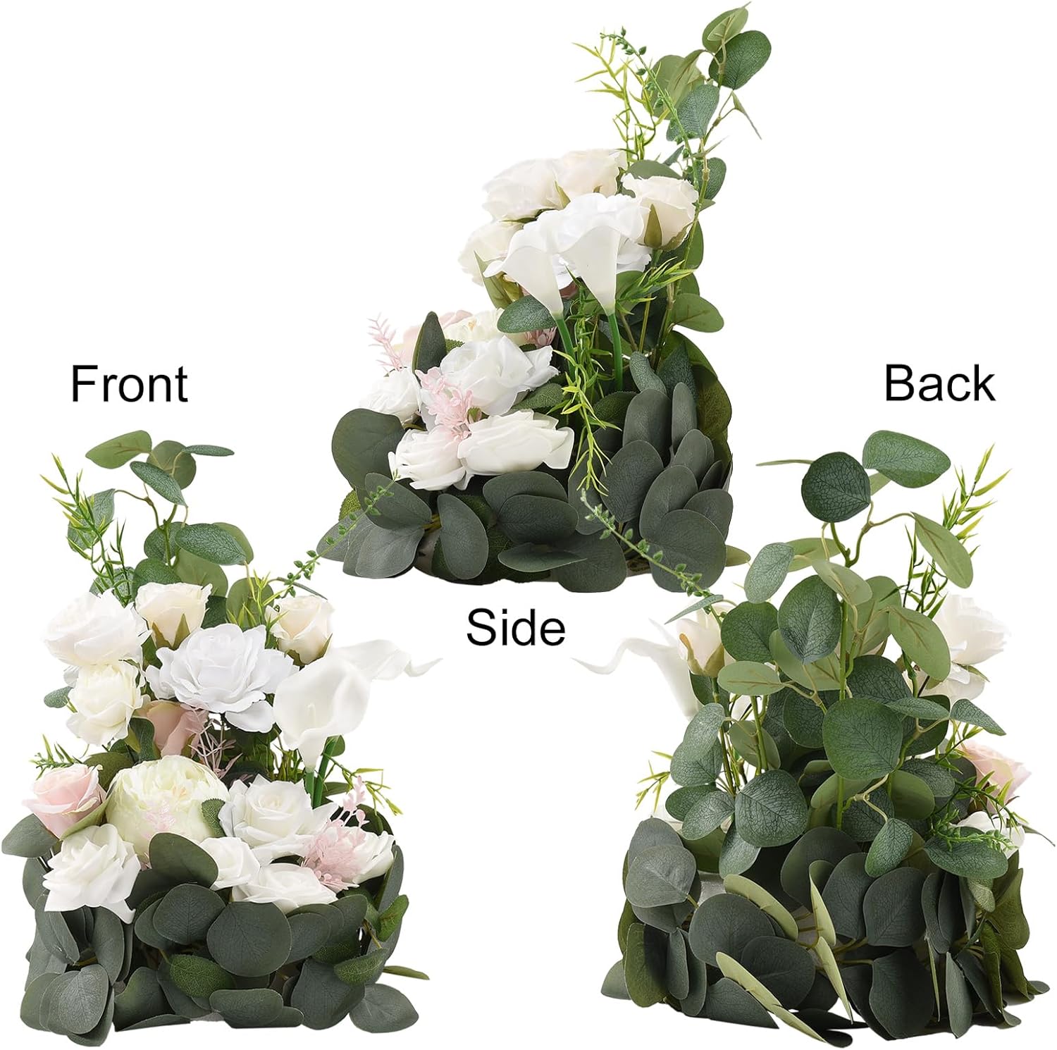 Belupai 2 Pcs Free Standing Artificial Flowers for Wedding Ceremony