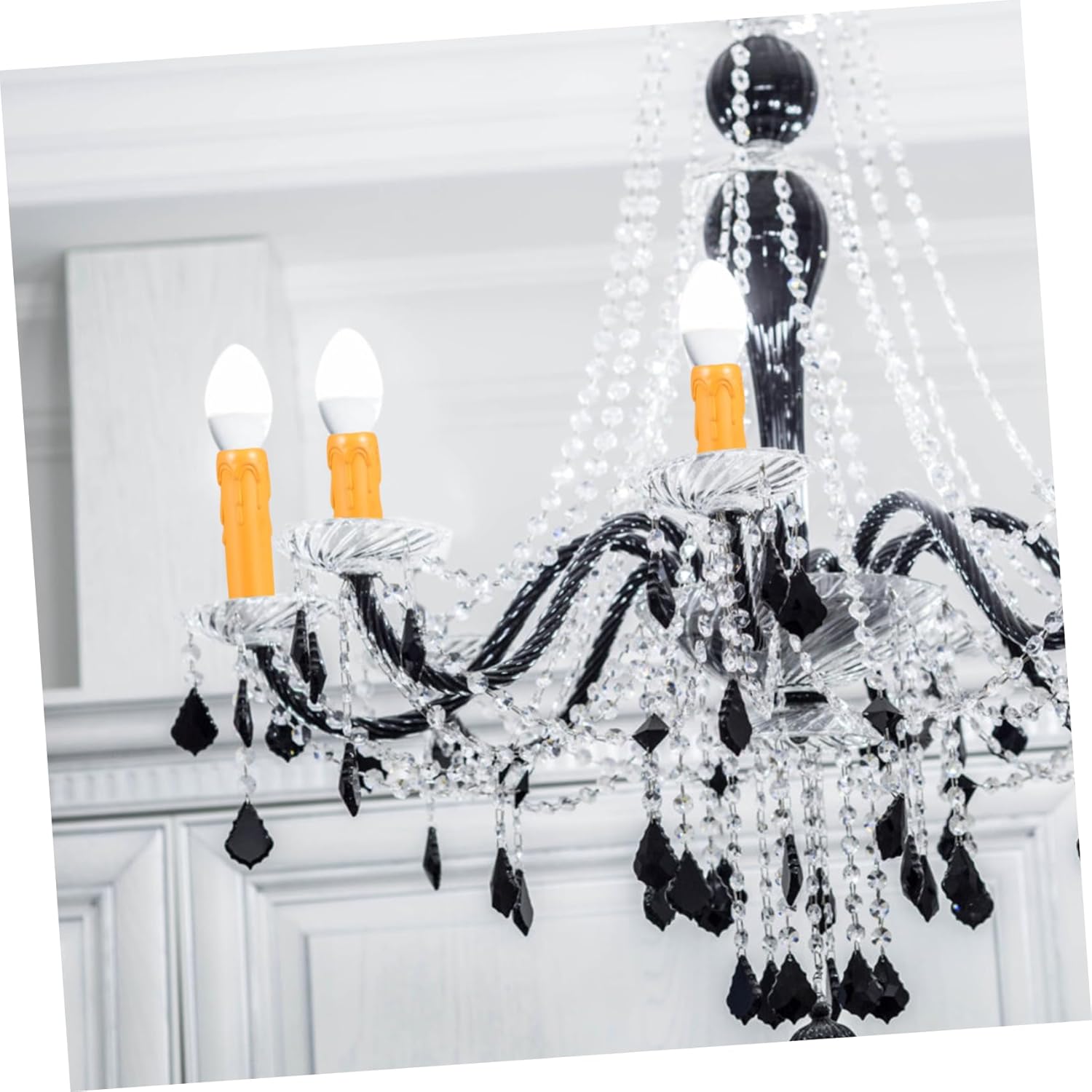 Gadpiparty 20pcs Durable Chandelier Socket Covers Plastic Candle Sleeves Heat Resistant and Lightweight