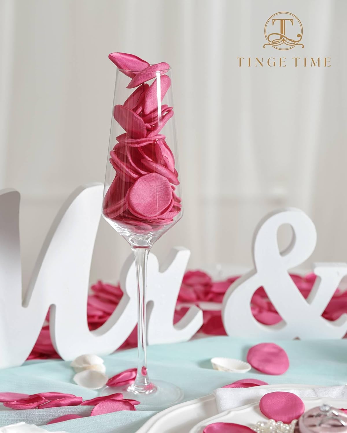 TINGE TIME Hot Pink Artificial Rose Petals 200pcs